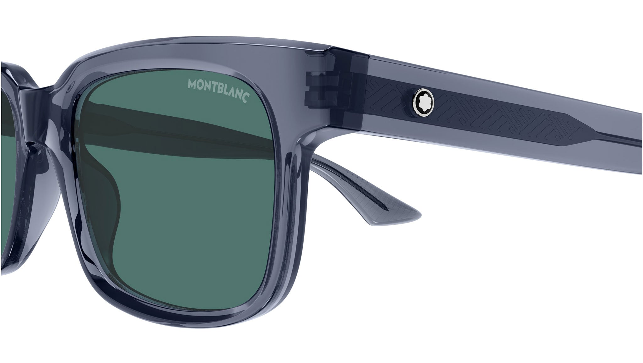 MB0383S Montblanc Rectangular Sunglasses 004 Grey - eye-oo.com