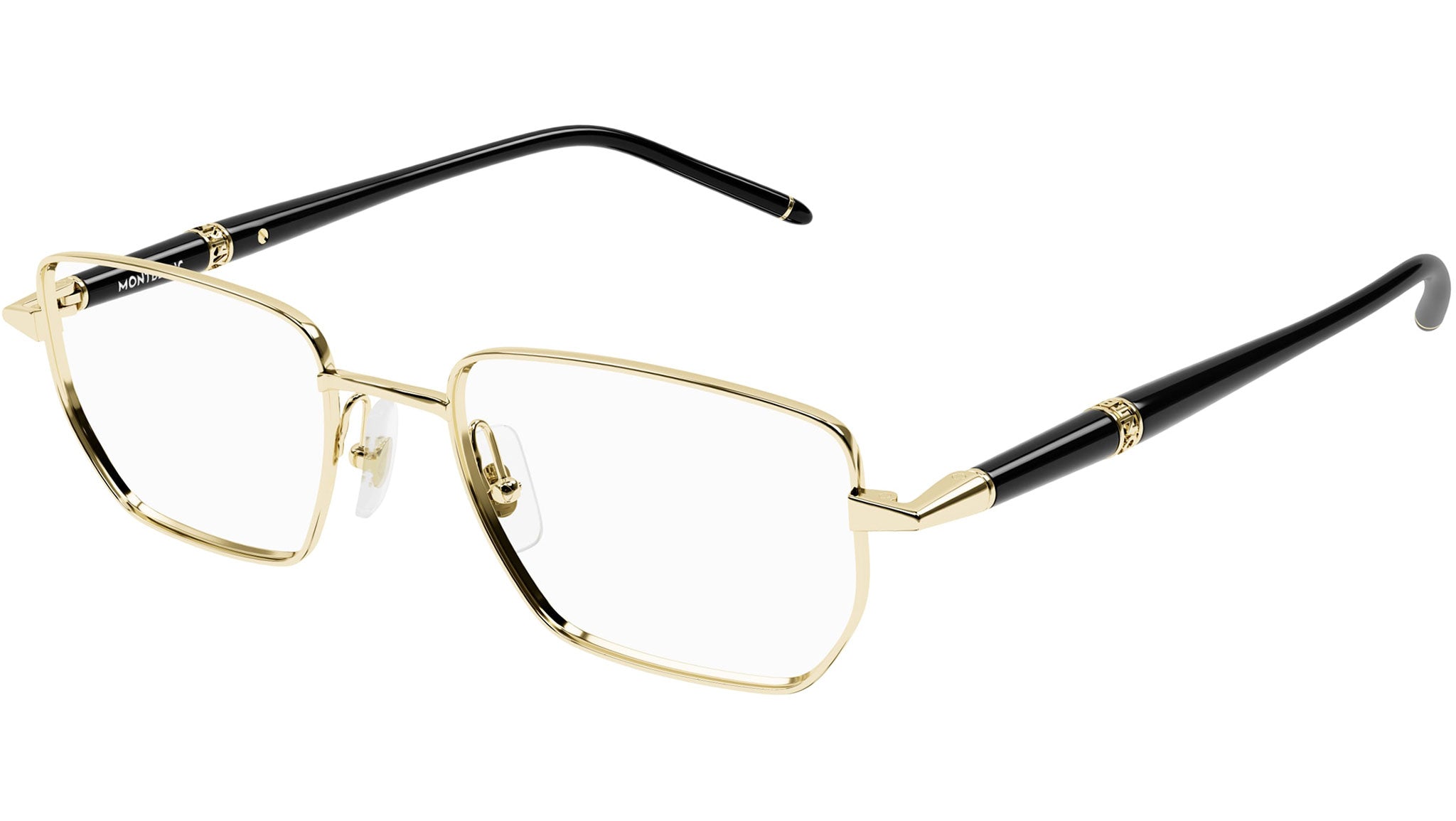 Montblanc Eyeglasses MB0347O 001 Light Gold - eye-oo.com
