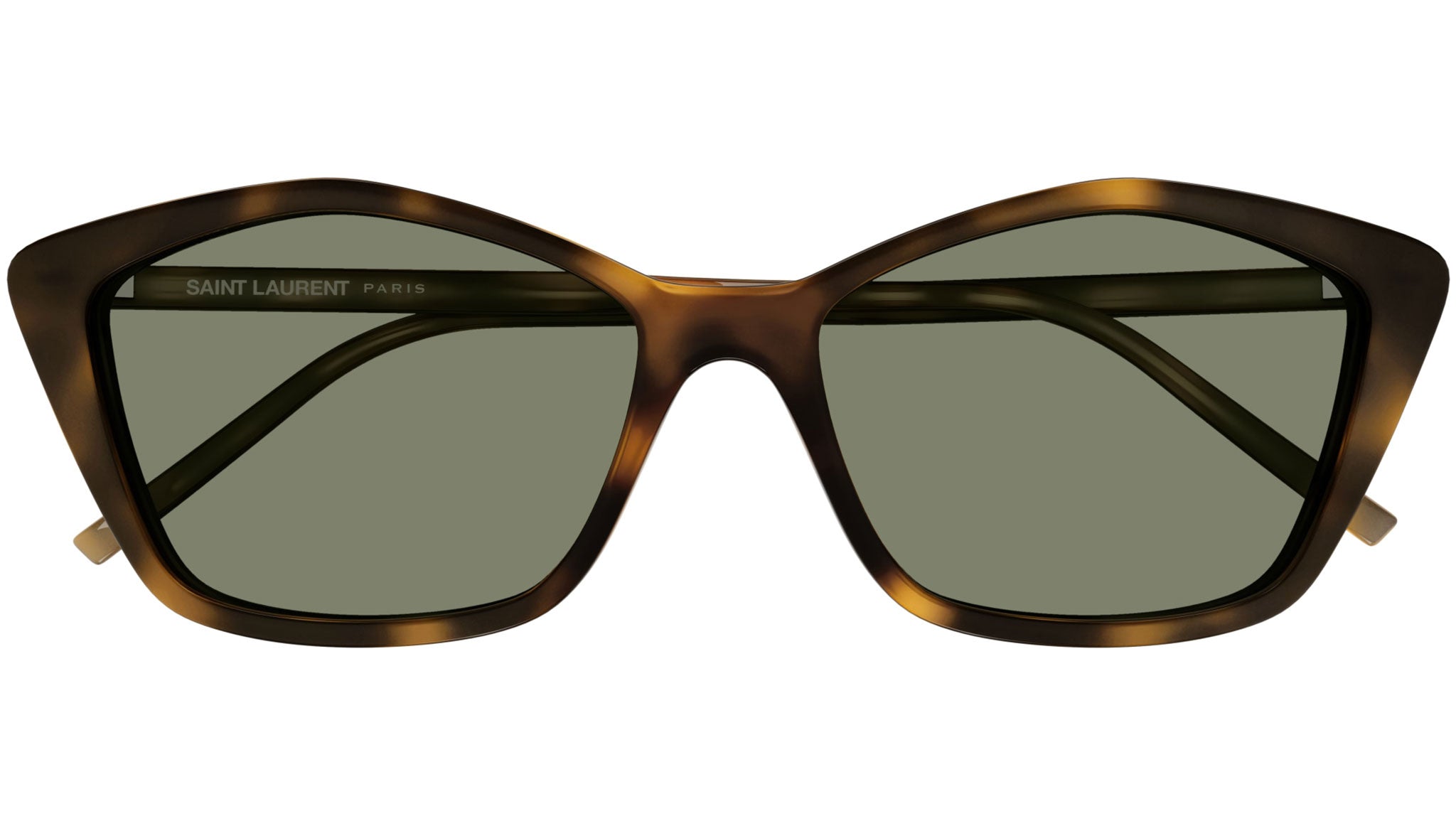 Saint Laurent SL 775/F 003 Sunglasses Havana Cat Eye Frame, Green Lenses SAINT LAURENT 425 YSL SL425 003 Brown Havana Green Cat Eye  main image 4