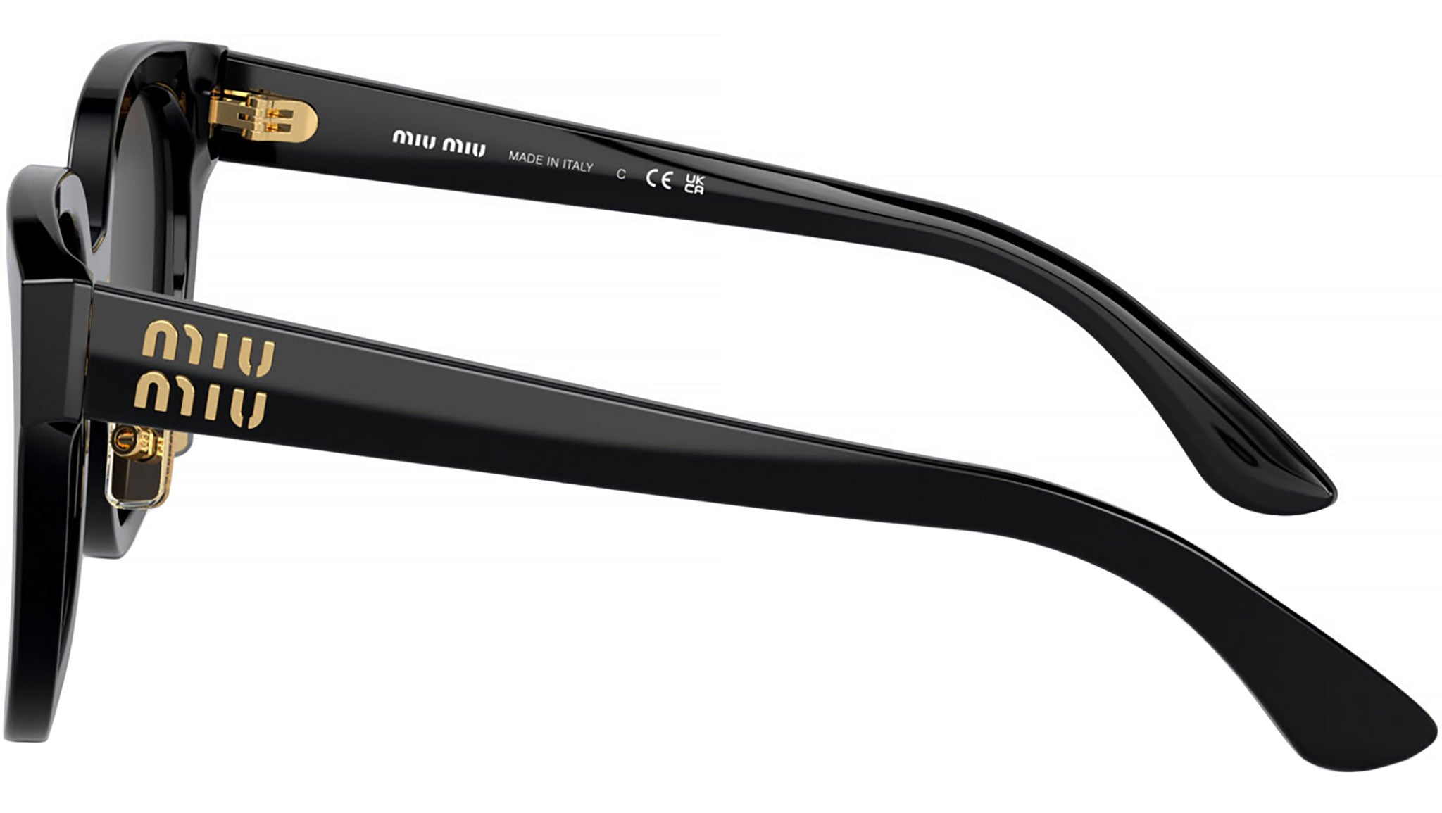 Miu Miu MU 01ZS Sunglasses 1AB5S0 Black - eye-oo.com