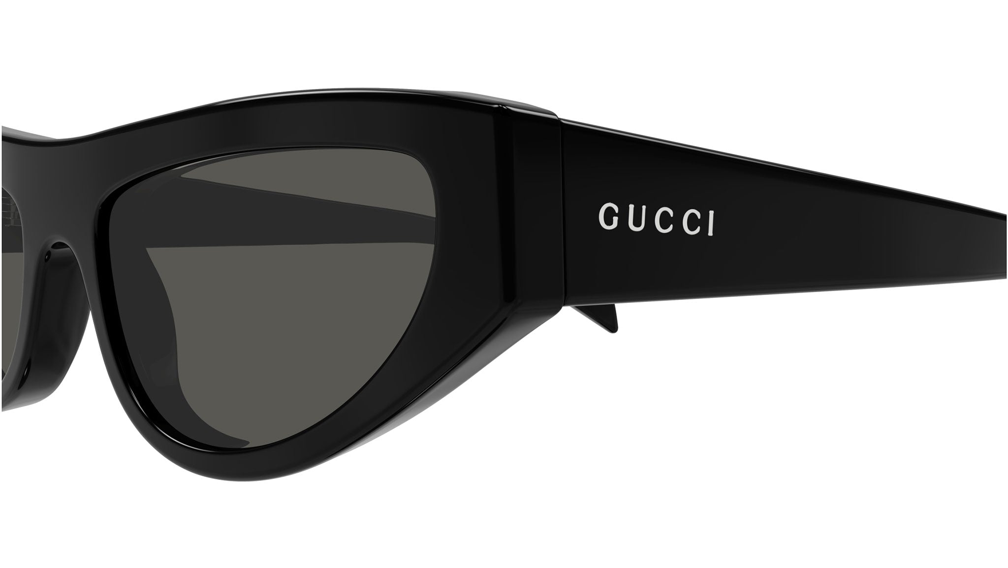 Gucci GG1919S 001 Black Grey Cat Eye Sunglasses - eye-oo.com