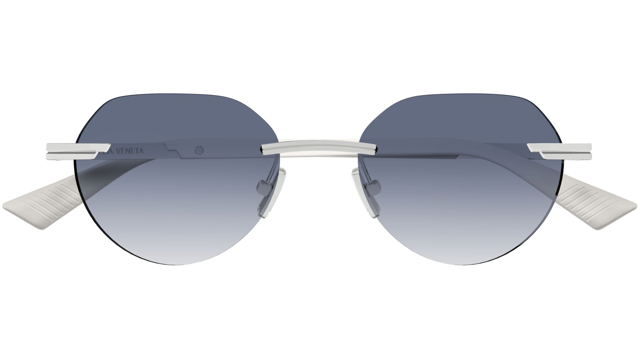 BV1379S Bottega Veneta Panthos Sunglasses 004 Shiny Silver - eye