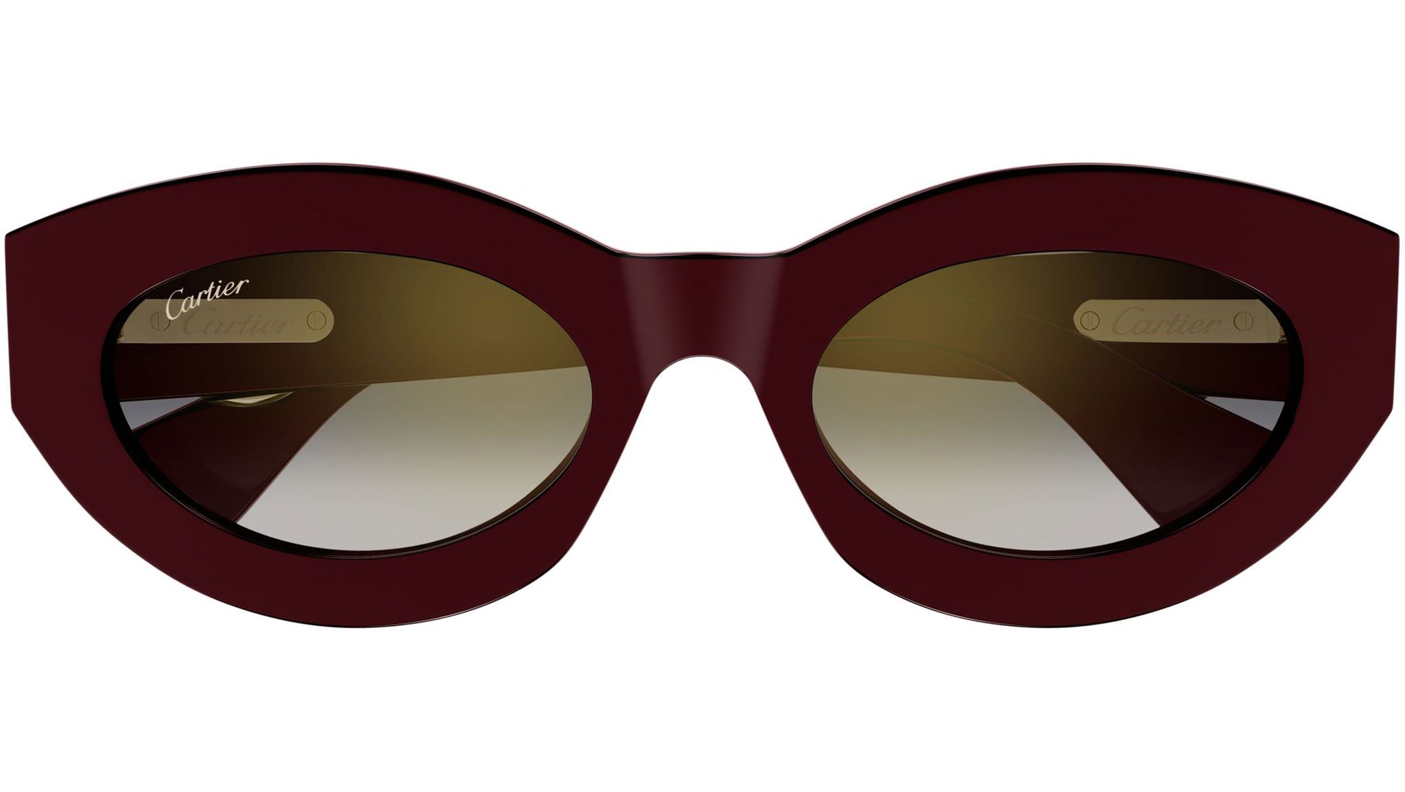 Cartier CT0638S Sunglasses 003 Shiny Burgundy Grey - eye-oo.com