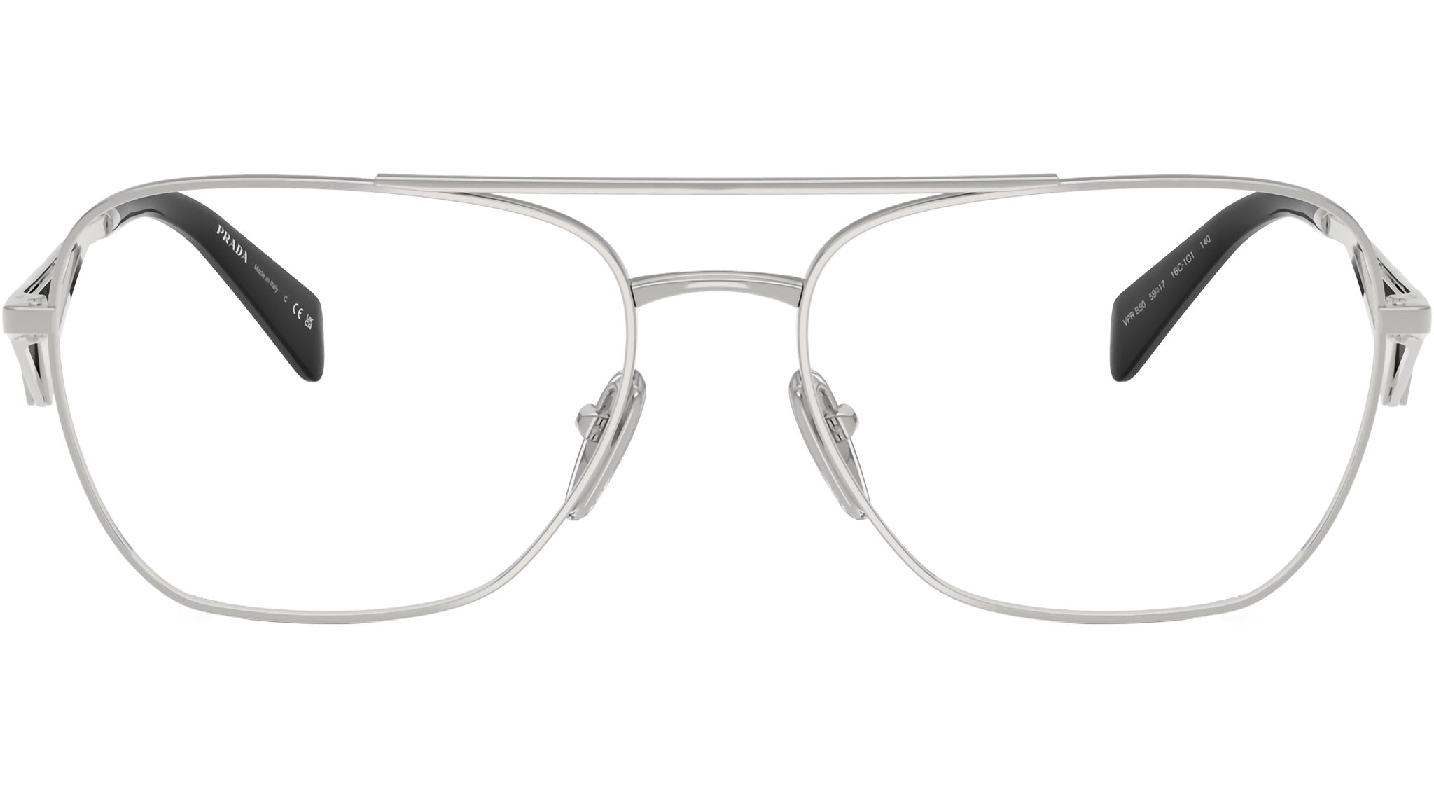 PR B50V Prada Glasses 1BC1O1 Silver - eye-oo.com display picture 3