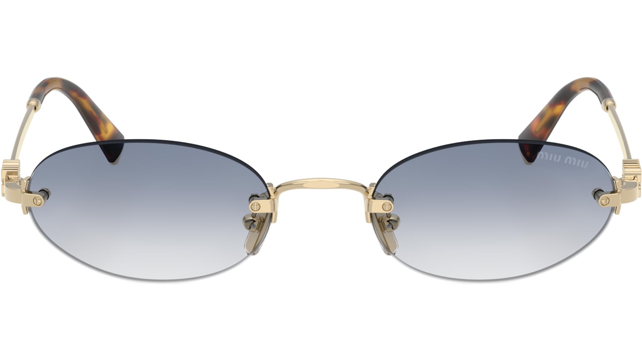 MU A54S Miu Miu Sunglasses ZVN80O Pale Gold - eye-oo.com