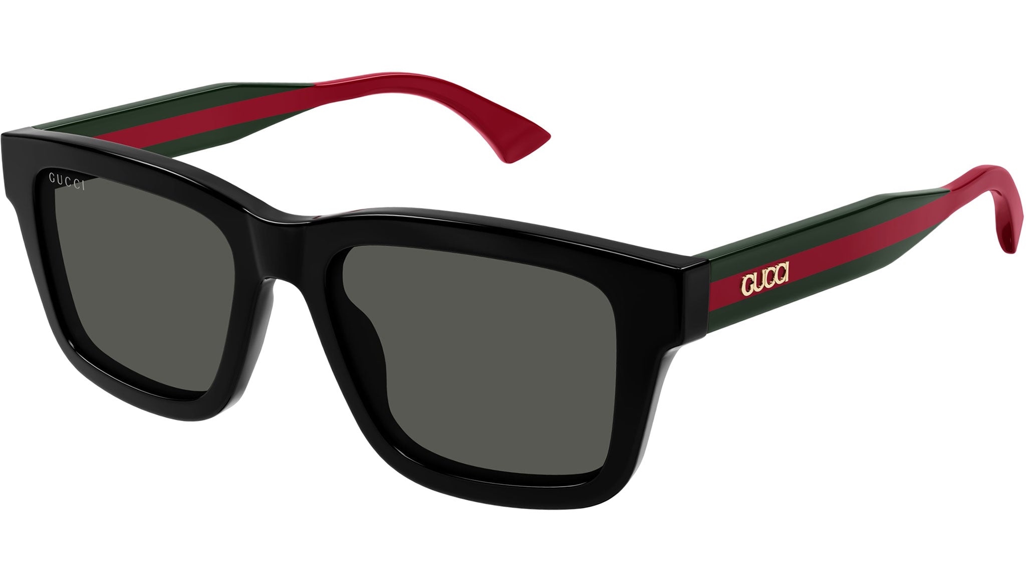 Gucci GG1869S 001 Rectangular Sunglasses Solid Black - eye-oo.com