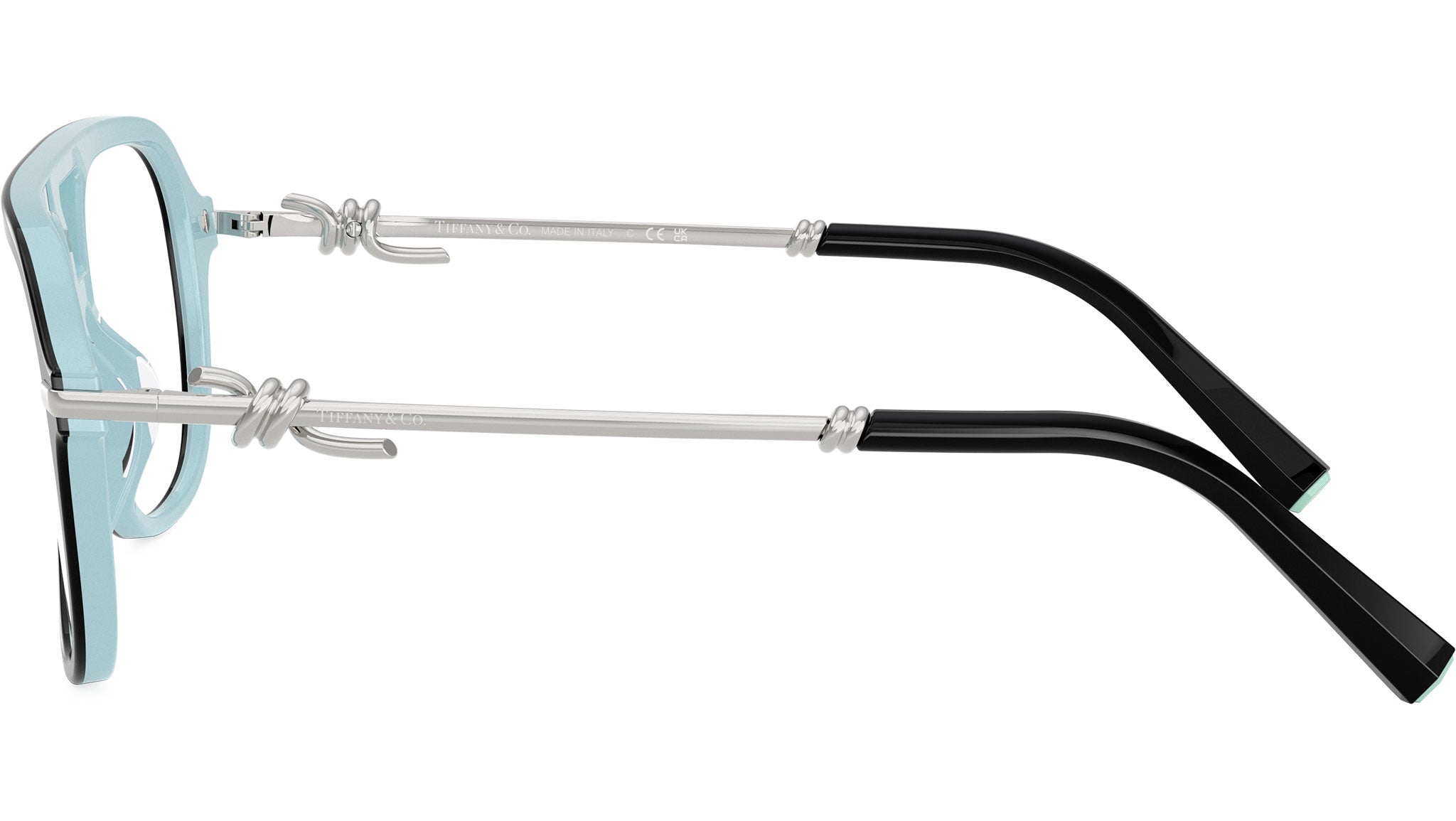 TF2283 Tiffany Glasses 8055 Black On Tiffany Blue - eye-oo.com