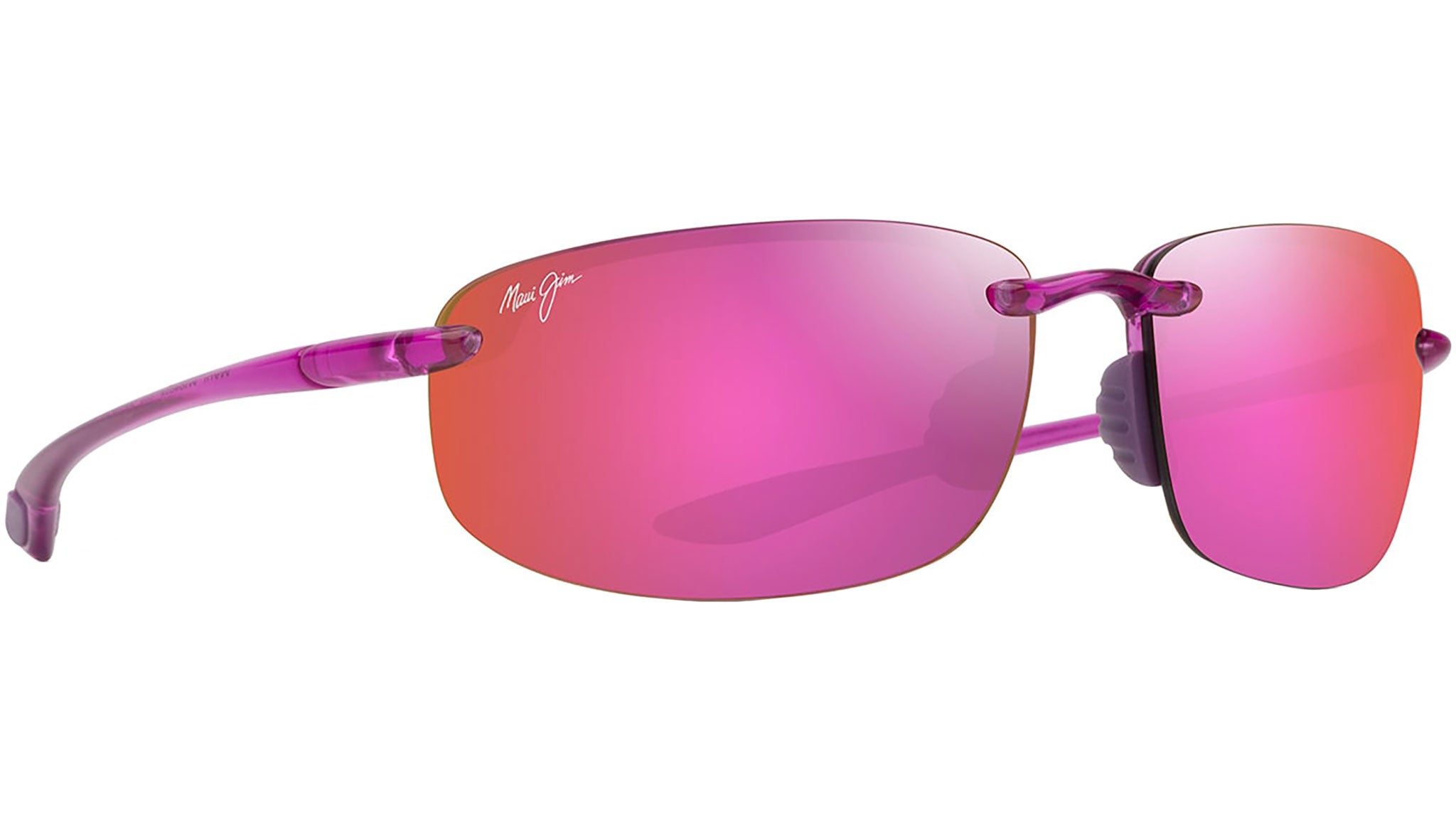 Maui Jim Hookipa P407 09 Sunglasses Shiny Trans Cyclamen Pink