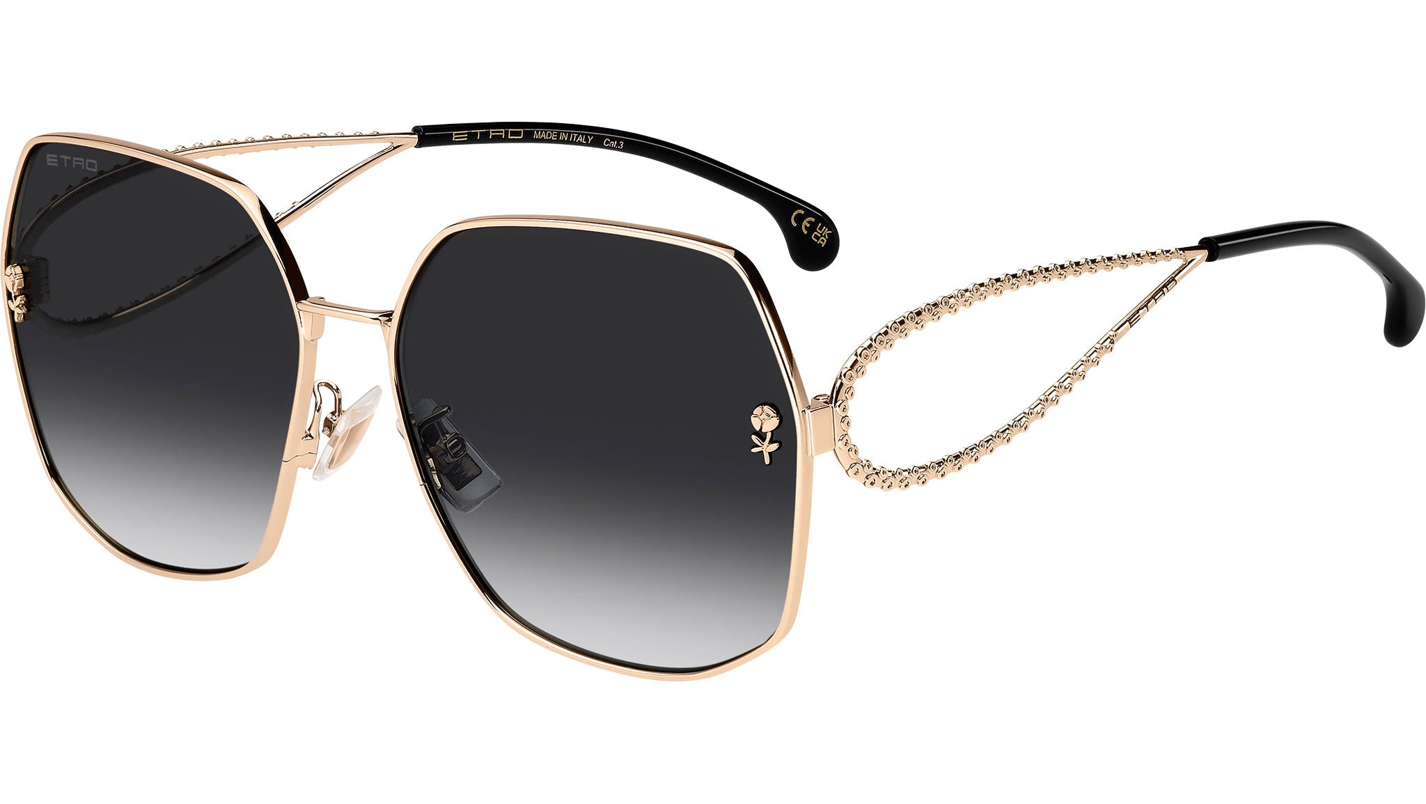 Etro Gray & Gold sunglasses Etro 0086/F/S KB7 9O Sunglasses Grey - eye-oo.com main image 3