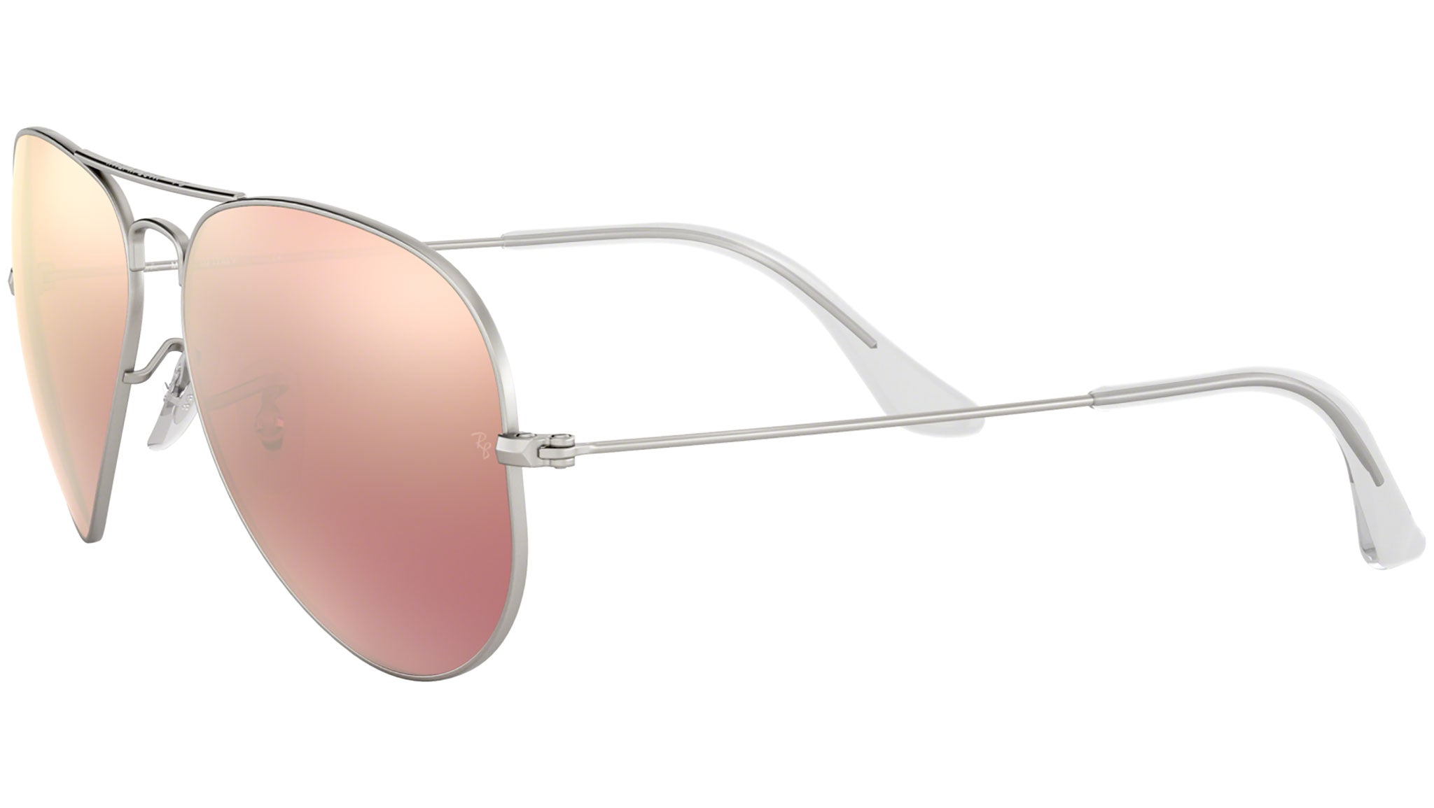 Ray-Ban Aviator Sunglasses Silver Frame Pink Mirrored Lenses ray ban women sunglasses aviator rb3025 classic pink  main image 2