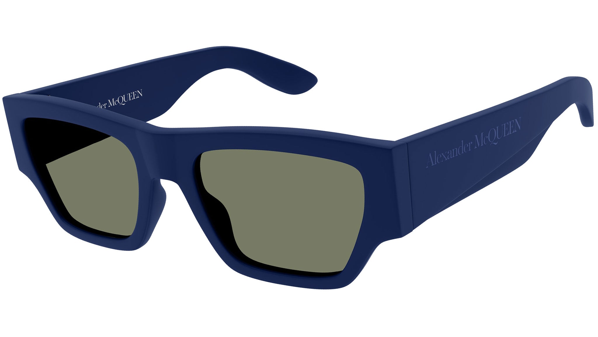Alexander McQueen AM0393S Sunglasses 005 Matte Solid Navy 