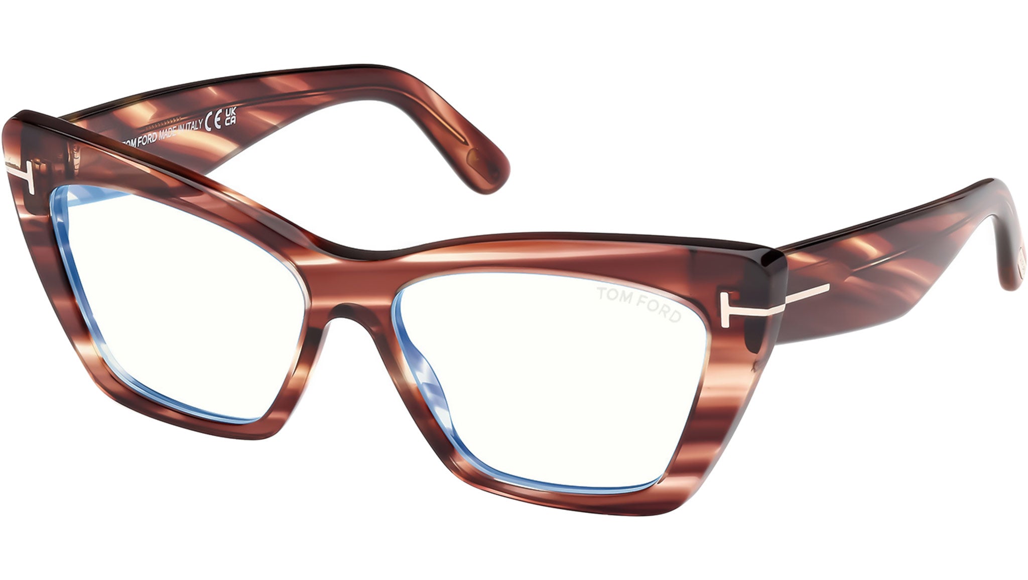 Tom Ford FT6026-B Optical Frame 054 Red Havana - eye-oo.com display picture 3