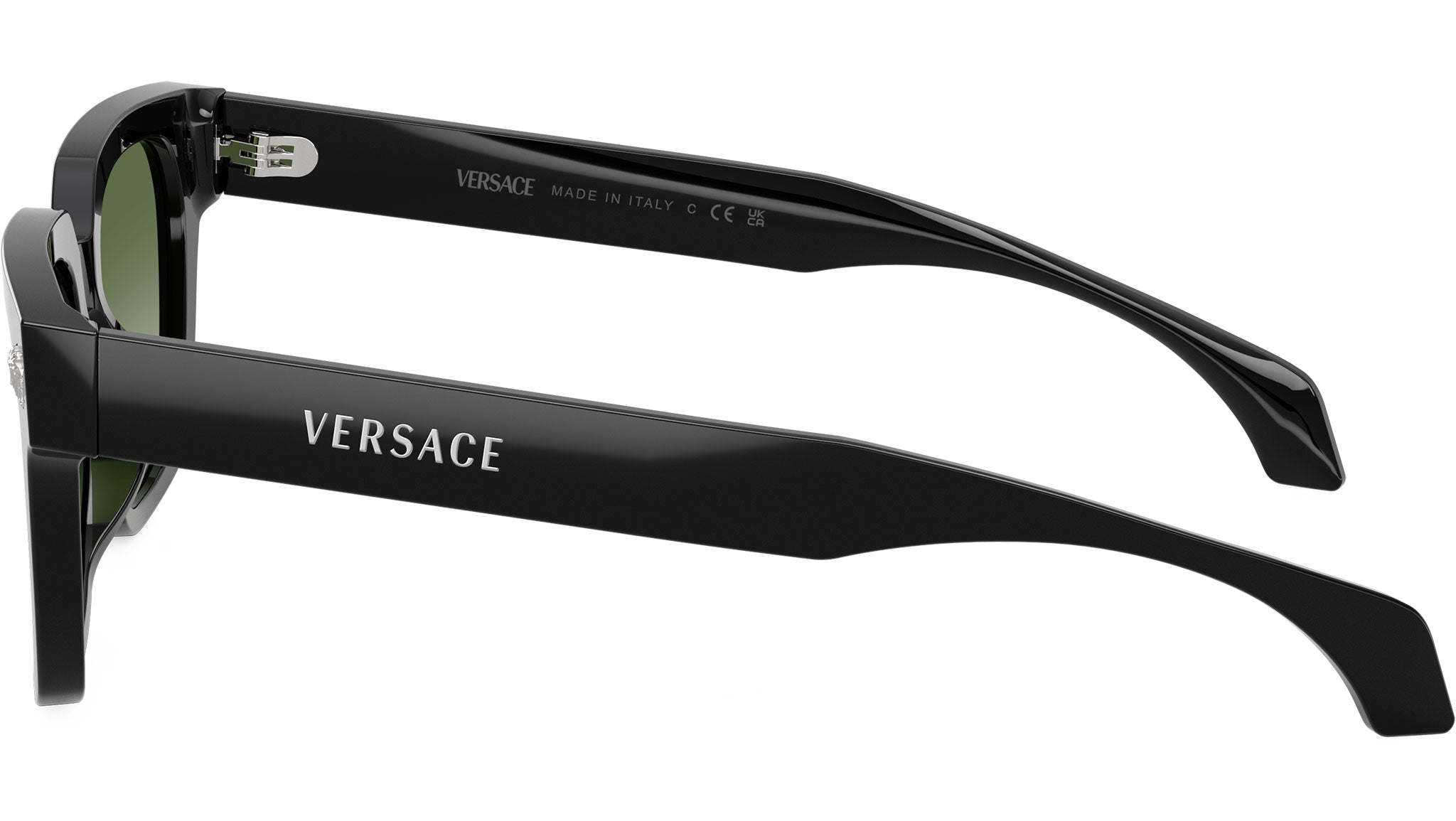 NWOT Full Inclusion Versace Sunglasses !! Versace VE 4436U GB1/81 Black Plastic Pillow Sunglasses Grey  main image 2
