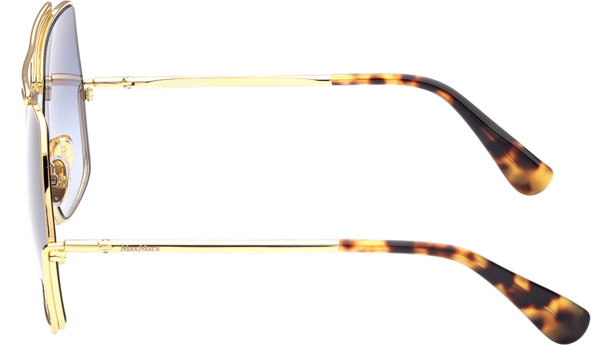 Max Mara Elsa Sunglasses MM0006 30W Shiny Deep Gold - eye-oo.com