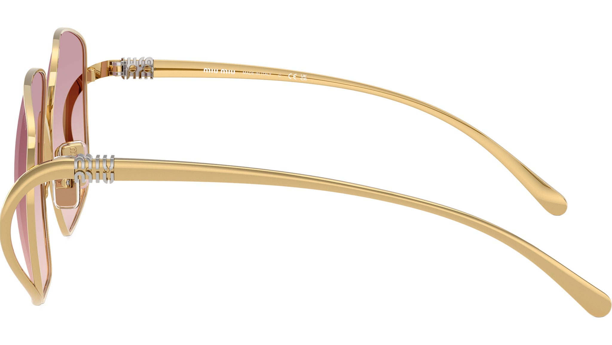 miu Miu Miu MUA57S Sunglasses 5AK40S Gold - eye-oo.com