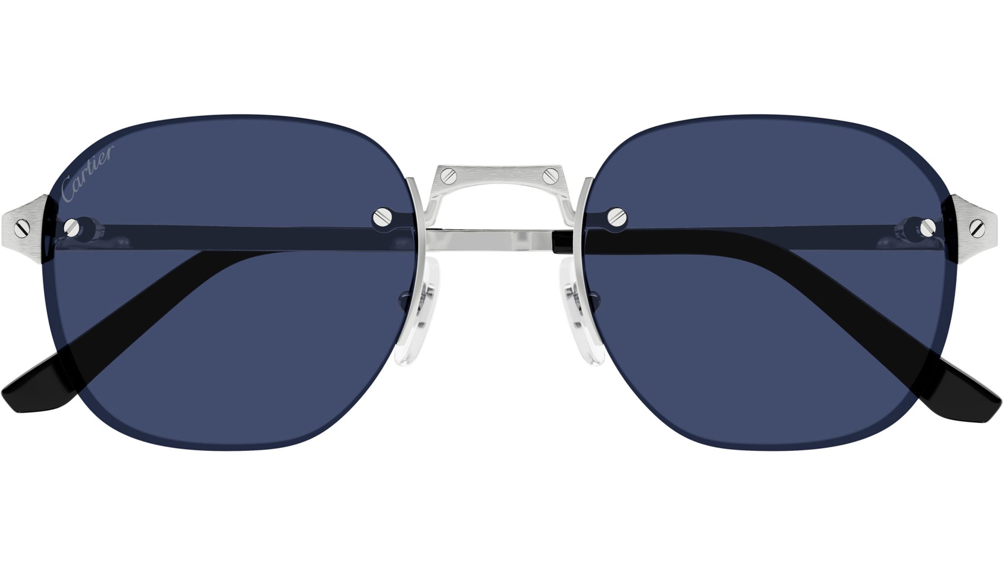 Cartier CT0459S 003 Sunglasses Matte Silver - eye-oo.com display picture 3