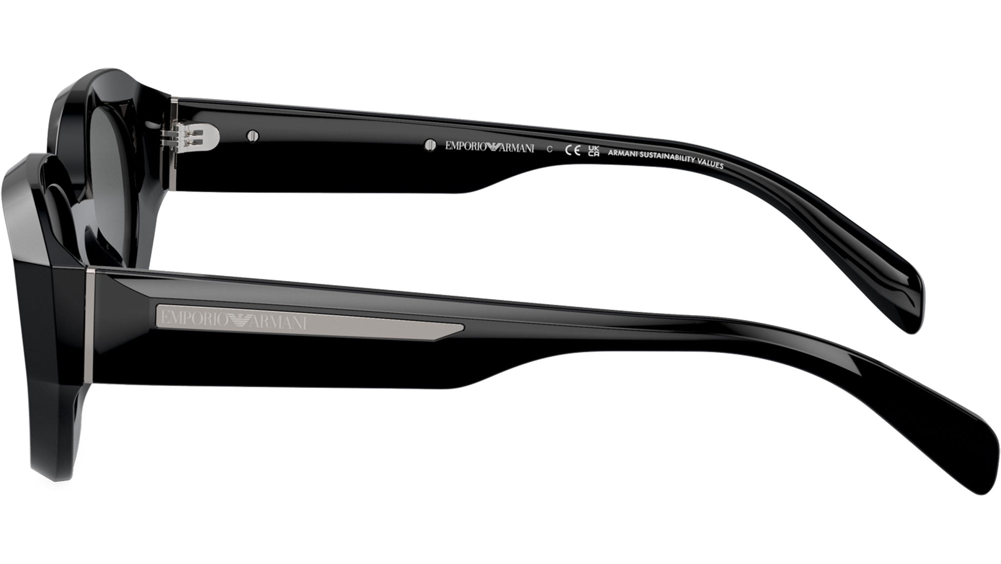 Emporio Armani EA4230U Sunglasses Black Acetate Oval EMPORIO ARMANI EA4230U Irregular Sunglasses | EyeOns.com main image 4