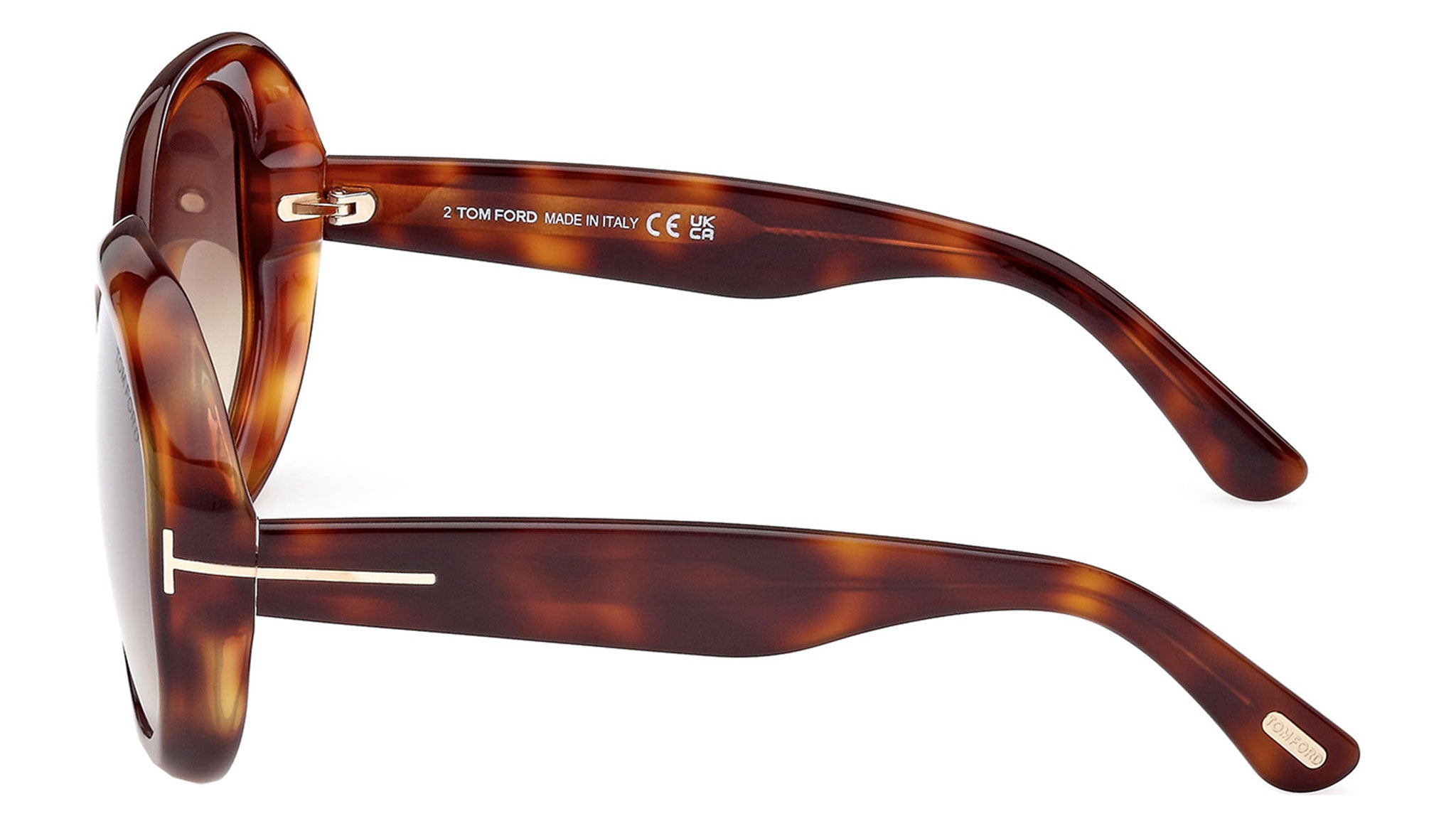 Tom Ford Georgia 02 FT1011 Sunglasses 52B Dark Havana - eye  display picture 2