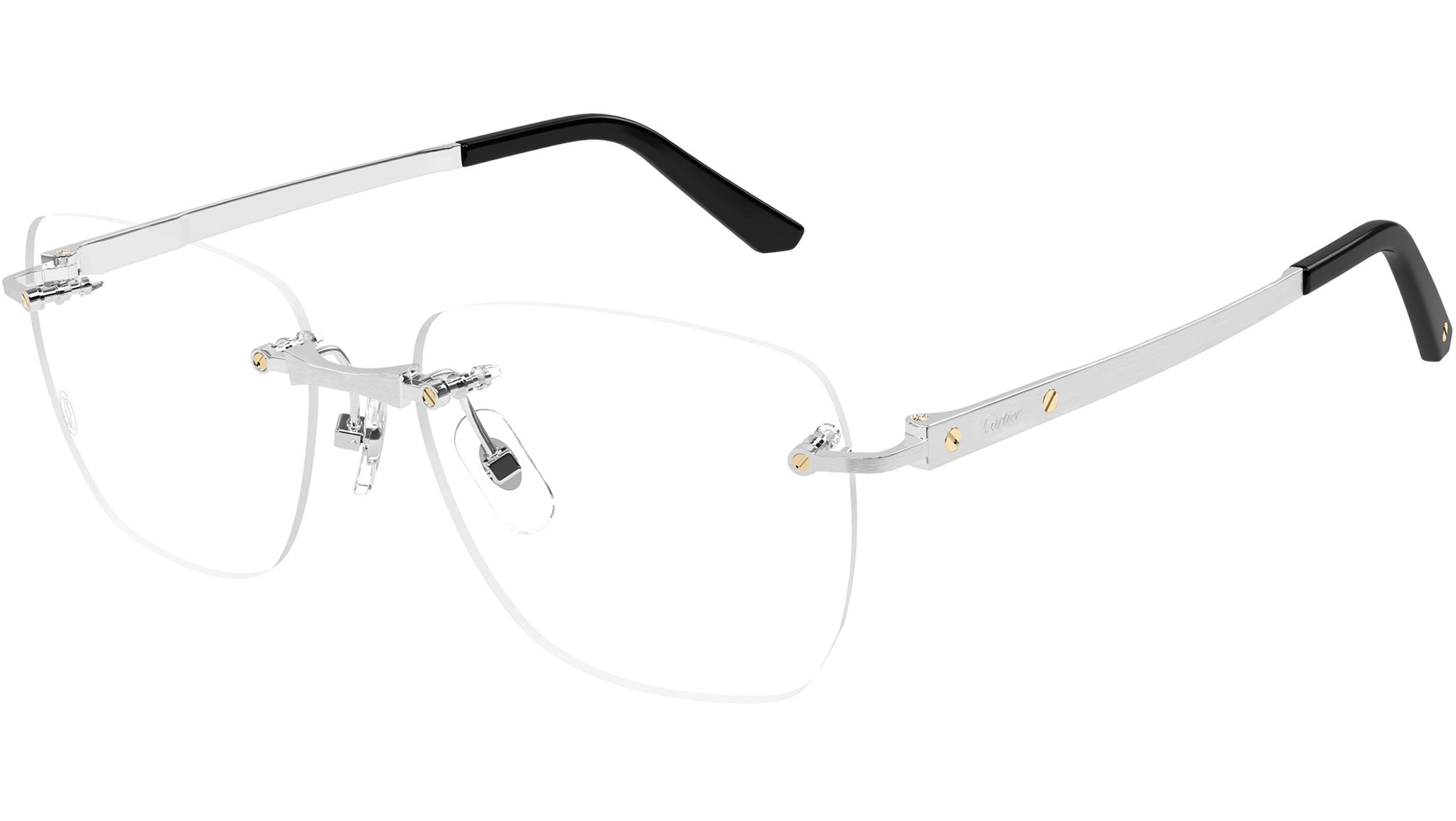 ?CARTIER Titanium matte satin silvertone eye /sunglasses Santos de Cartier CT0035S | Cartier Titanium Sunglasses  main image 2