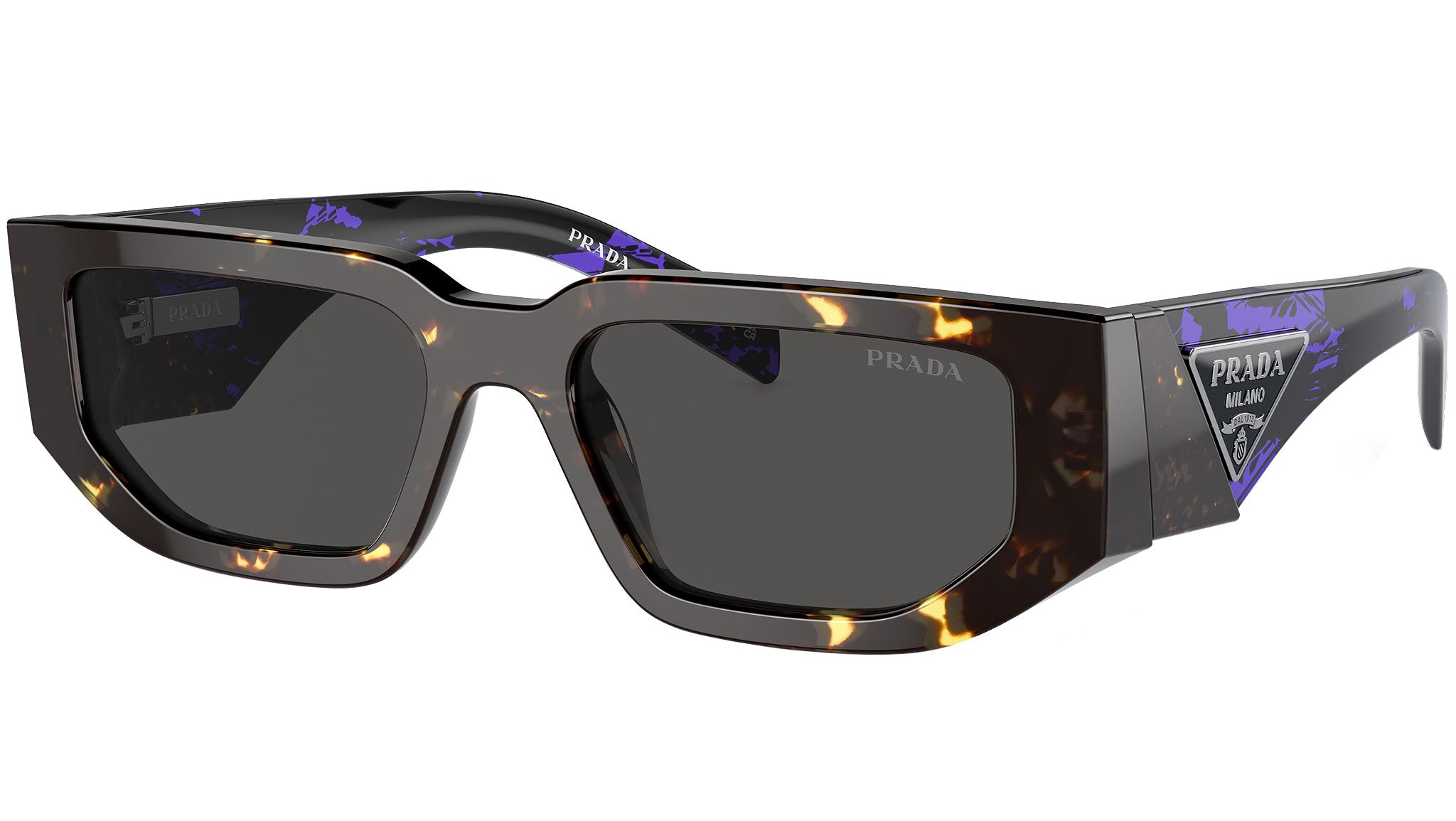 Prada PR 09ZS Sunglasses 16R5S0 Black Malt - eye-oo.com