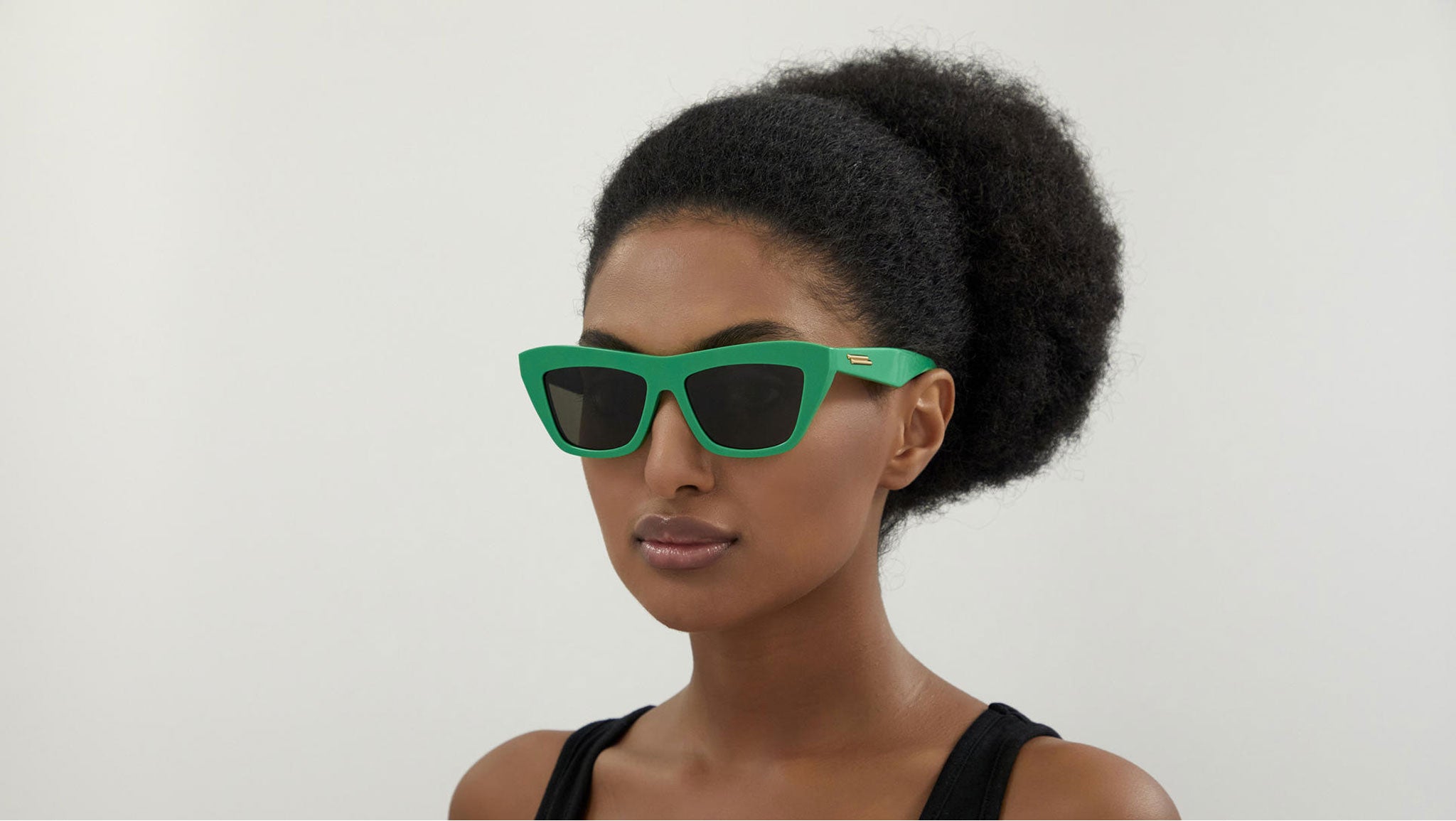 Bottega Veneta Vibrant Green Sunglasses 55mm worn once Bottega Veneta Classic Ribbon 55MM Sunglasses | Saks Fifth  main image 2