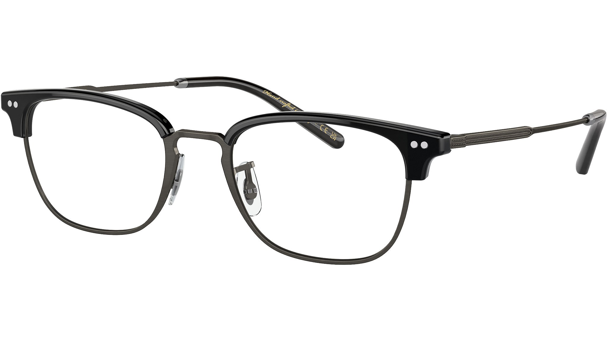 極美品□OLIVER PEOPLES オリバーピープルズ OV5468 KESTEN ハーフリム メガネ 眼鏡 アイウェア ブラック ガンメタリック 49□19-145 ケース付き イタリア製 メンズ Kesten OV5468 antique pewter - eye-oo.com