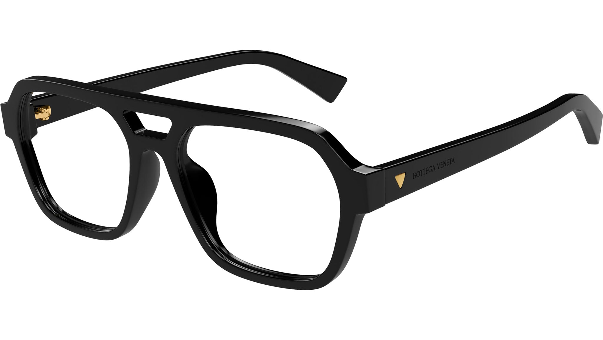 Bottega Veneta Eyeglasses BV1336OA 001 Shiny Solid Black - eye-oo.com