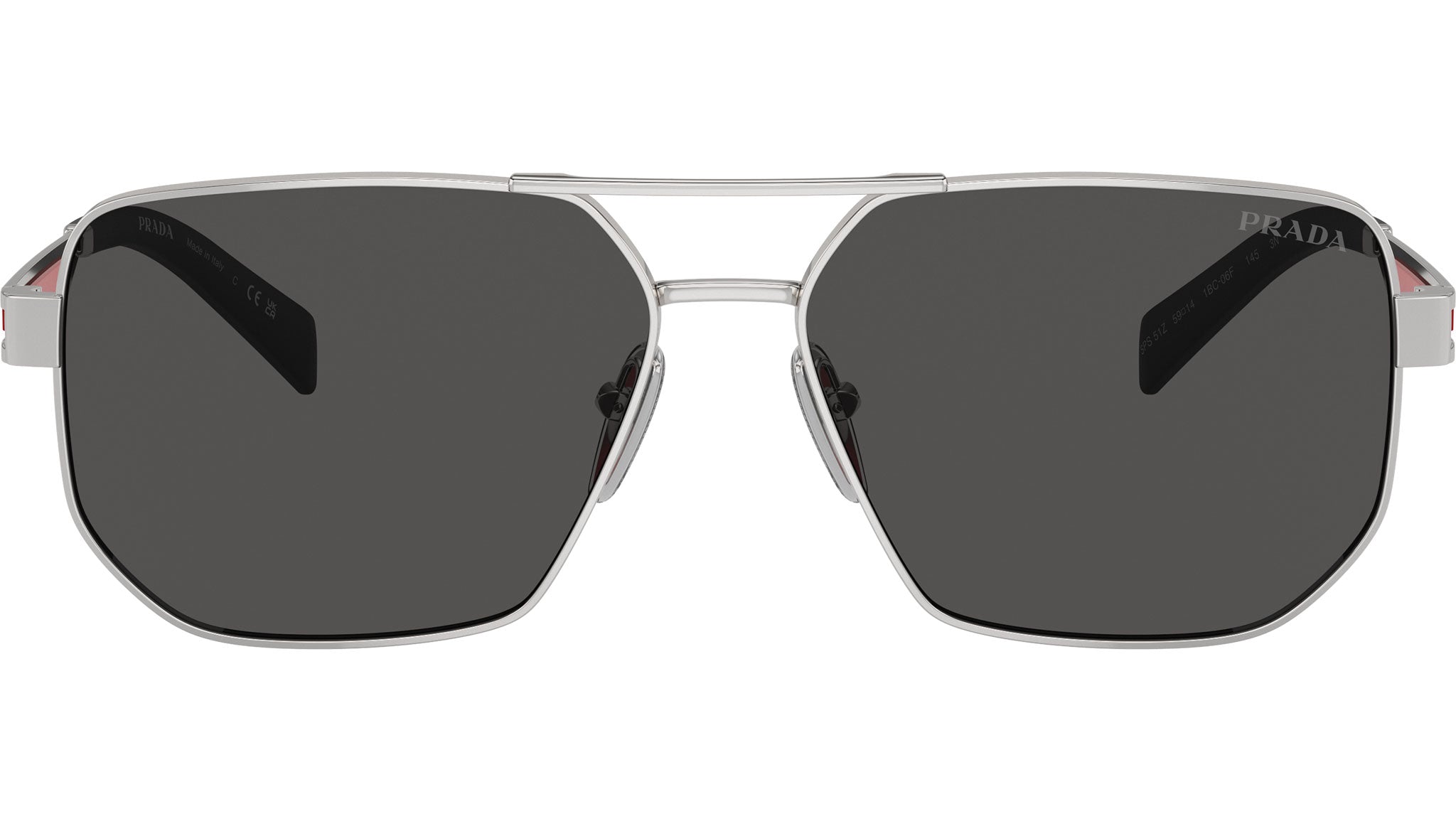 Prada Linea Rossa Sunglasses PS51ZS 1BC06F Silver - eye-oo.com