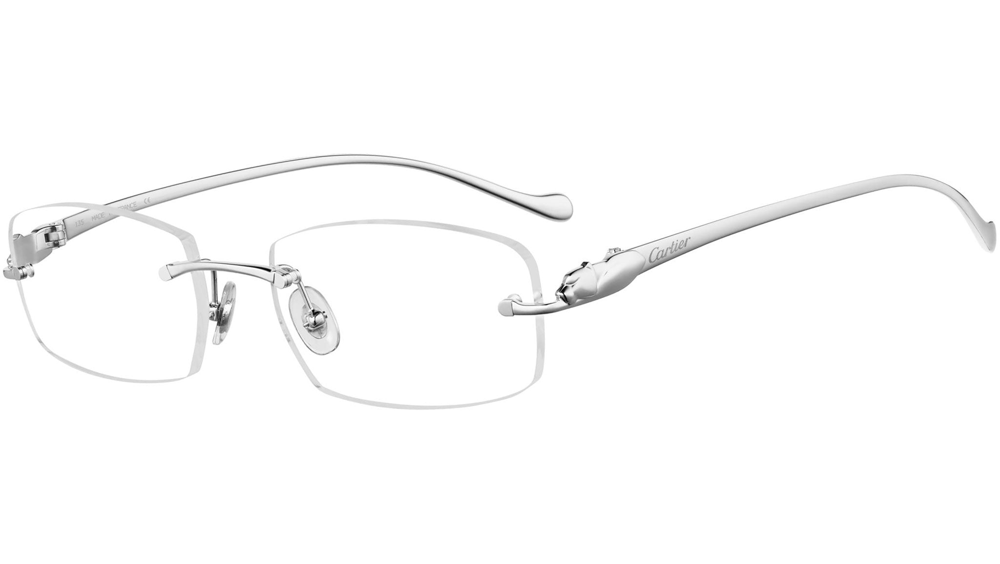 Cartier CT0061O 003 Shiny Silver Optical Frame - eye-oo.com