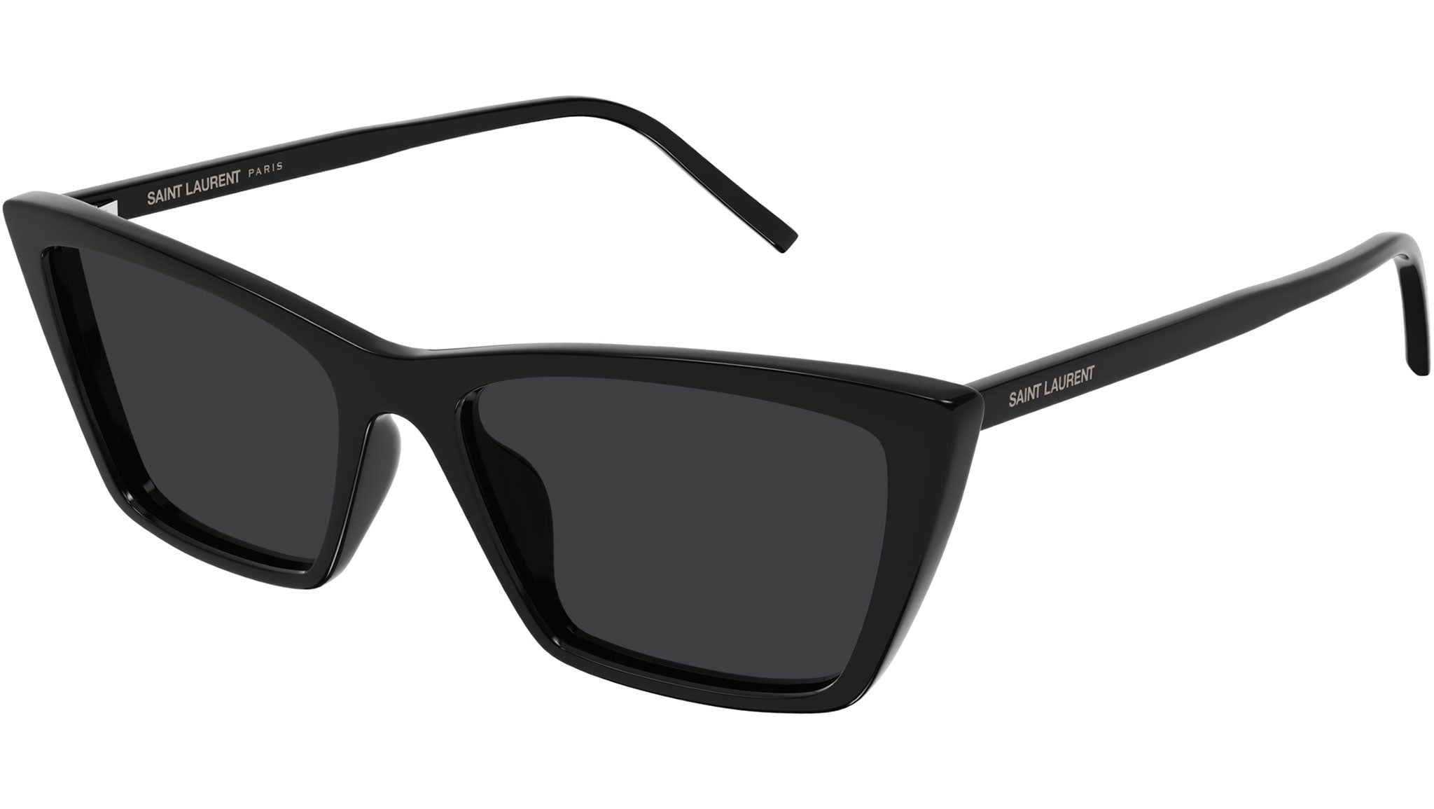 SL 737 MICA THIN Saint Laurent Sunglasses 001 Shiny Black - eye-oo.com