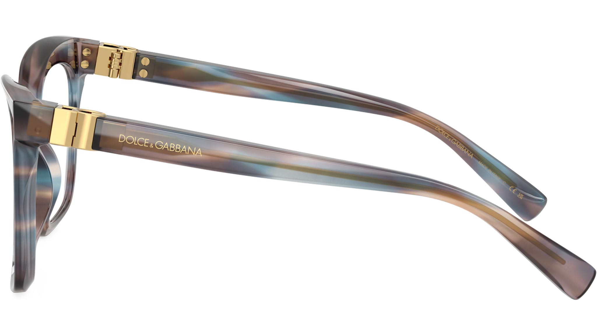 Dolce & Gabbana DG 3417 Glasses 3448 Striped Blue - eye-oo.com