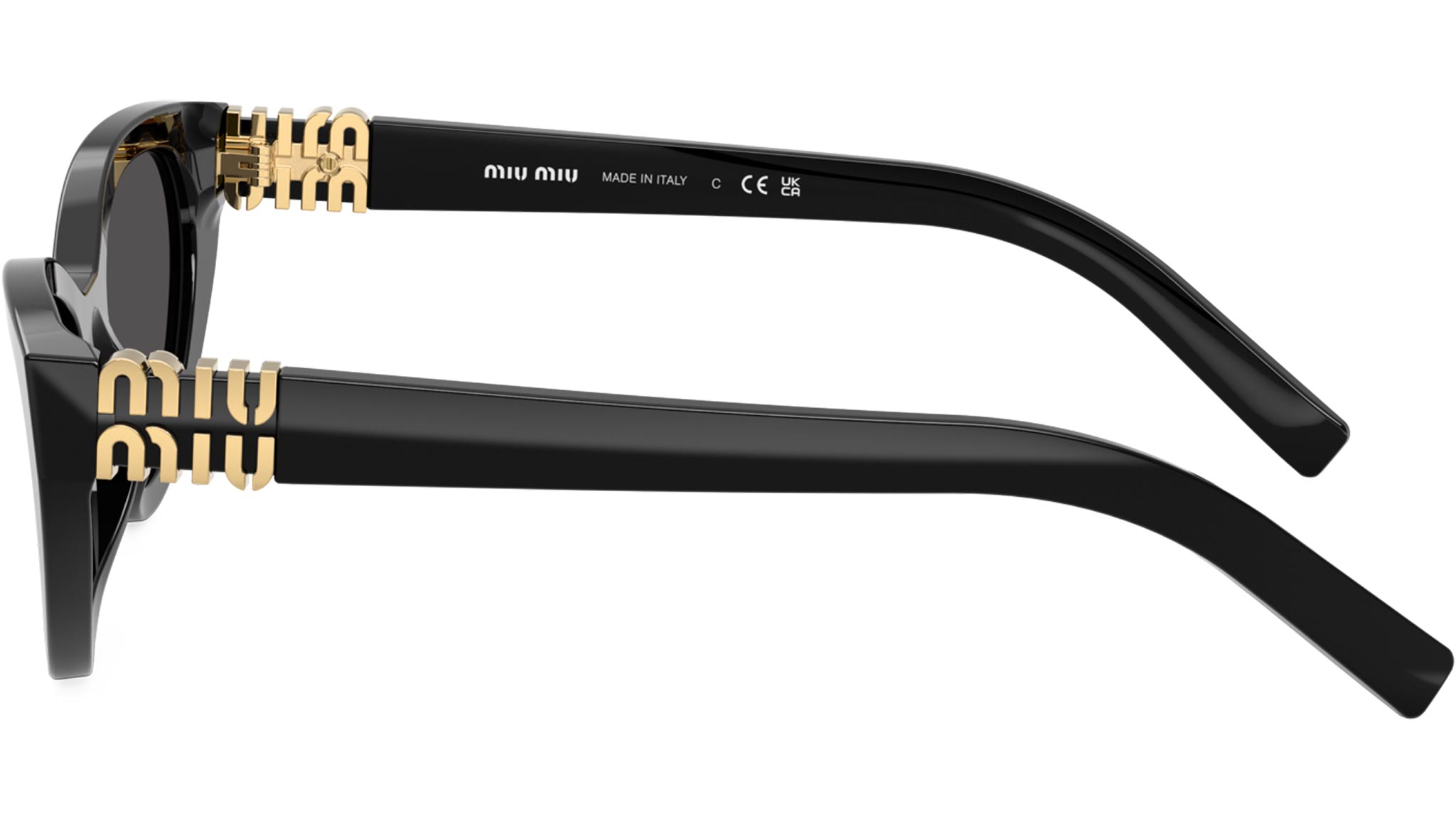 MU A04S Miu Miu Sunglasses 16K08Z Black - eye-oo.com