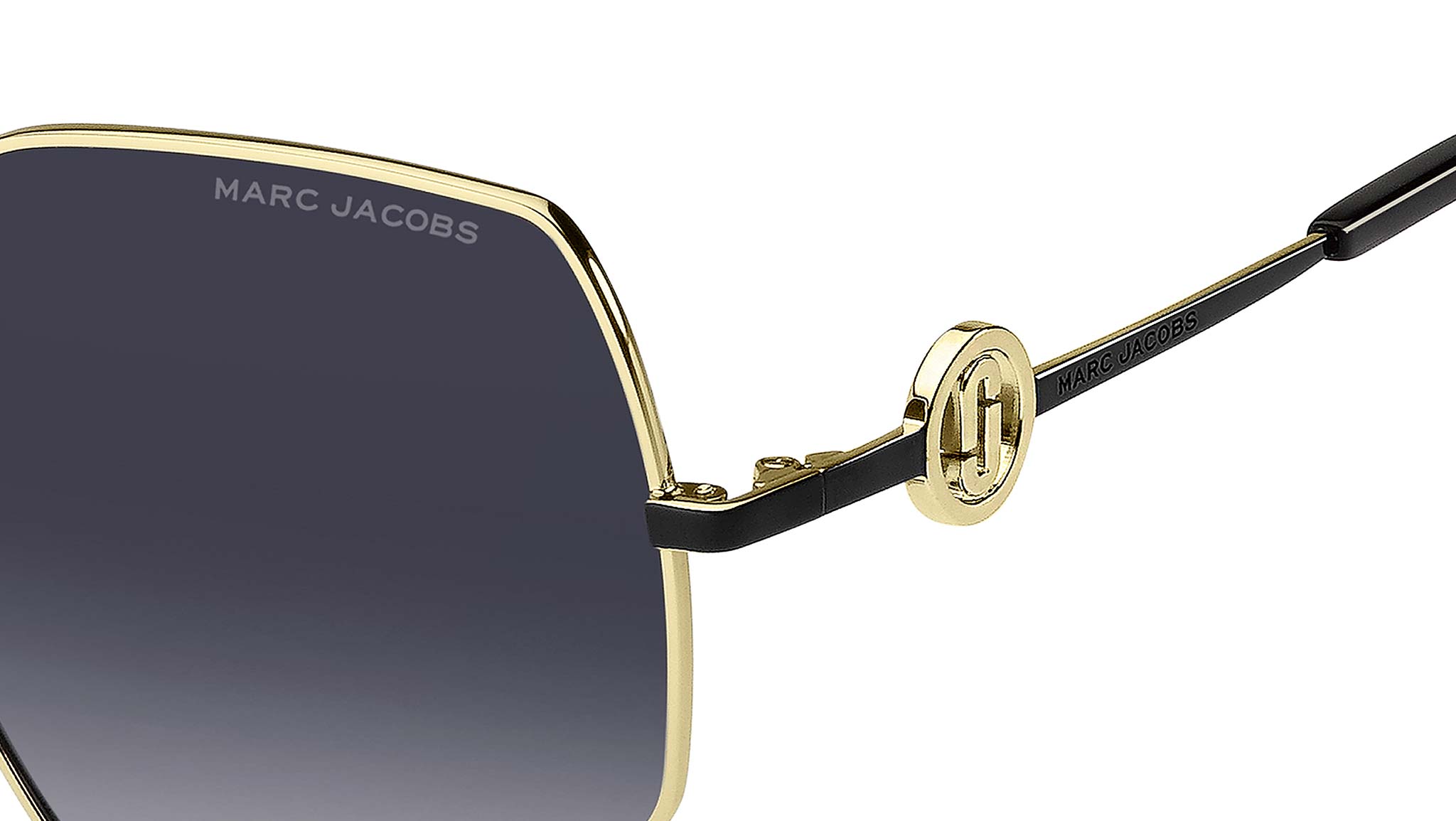 Marc Jacobs MARC 730/S 0RHL 9O Geometric Sunglasses - Black Gold\\Grey Marc Jacobs MARC 730/S RHL 9O Sunglasses Gold Black - eye-oo.com main image 4