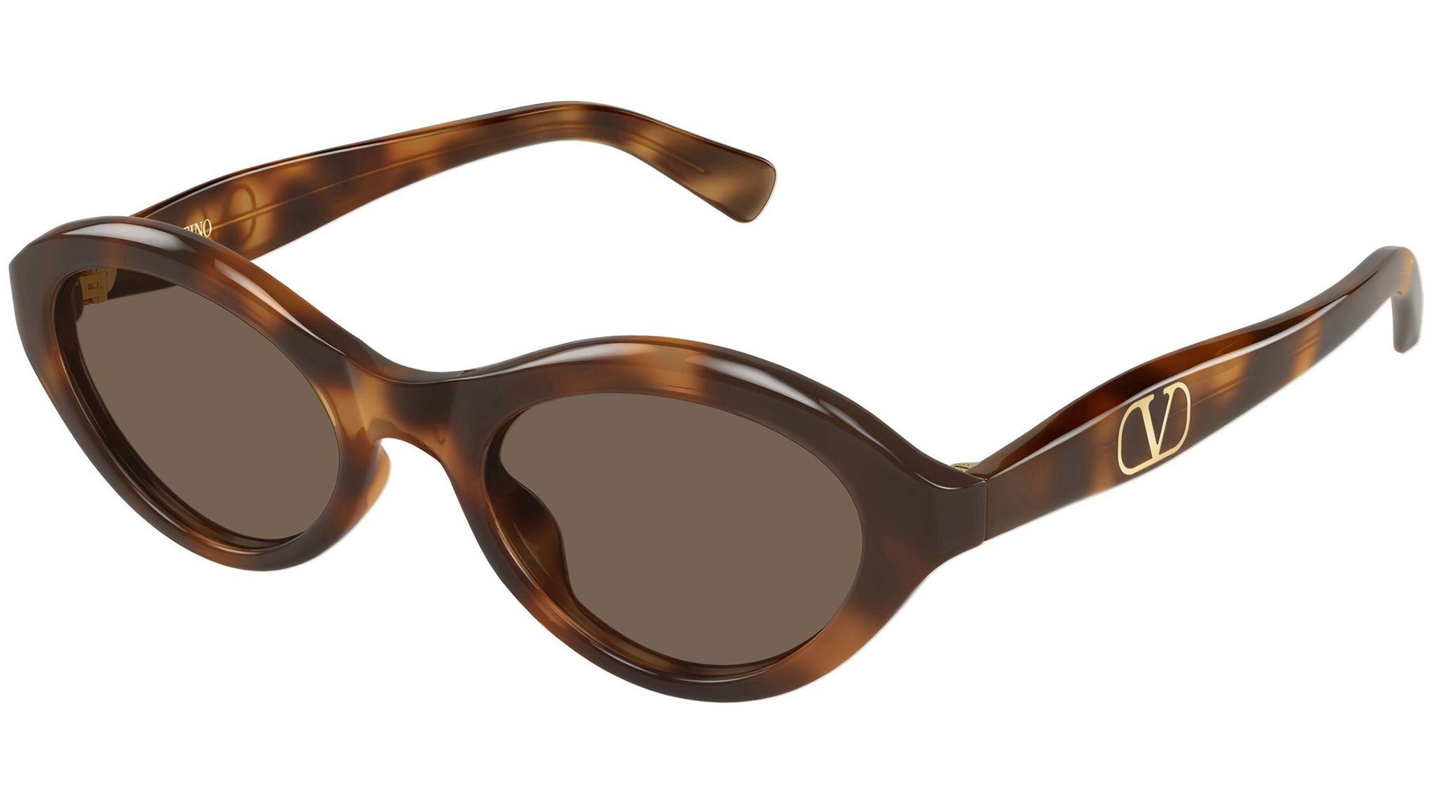 Valentino VG0008S Sunglasses 002 Havana Brown Cat Eye - eye  display picture 1