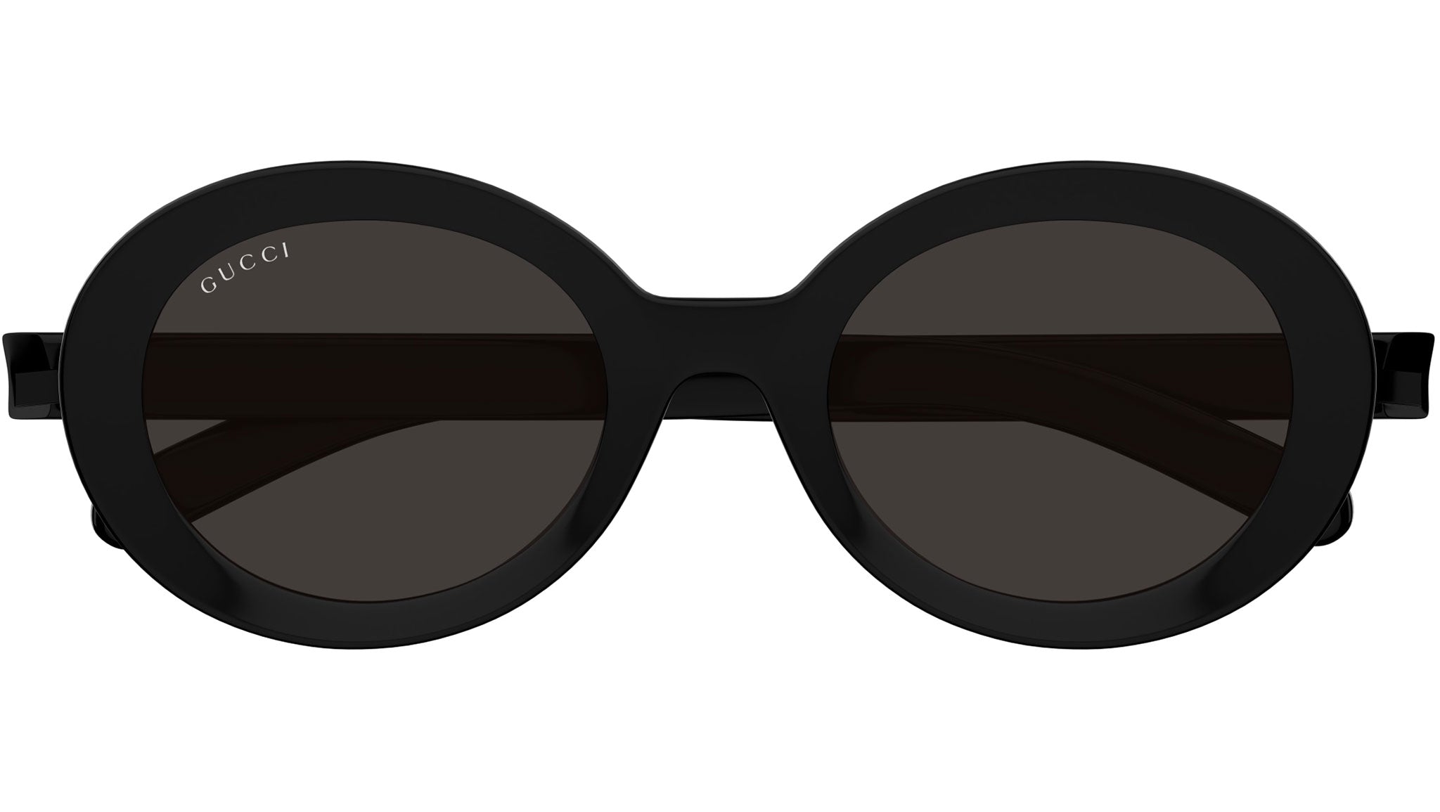 Gucci GG1722SA 001 Black Grey Round Sunglasses - eye-oo.com