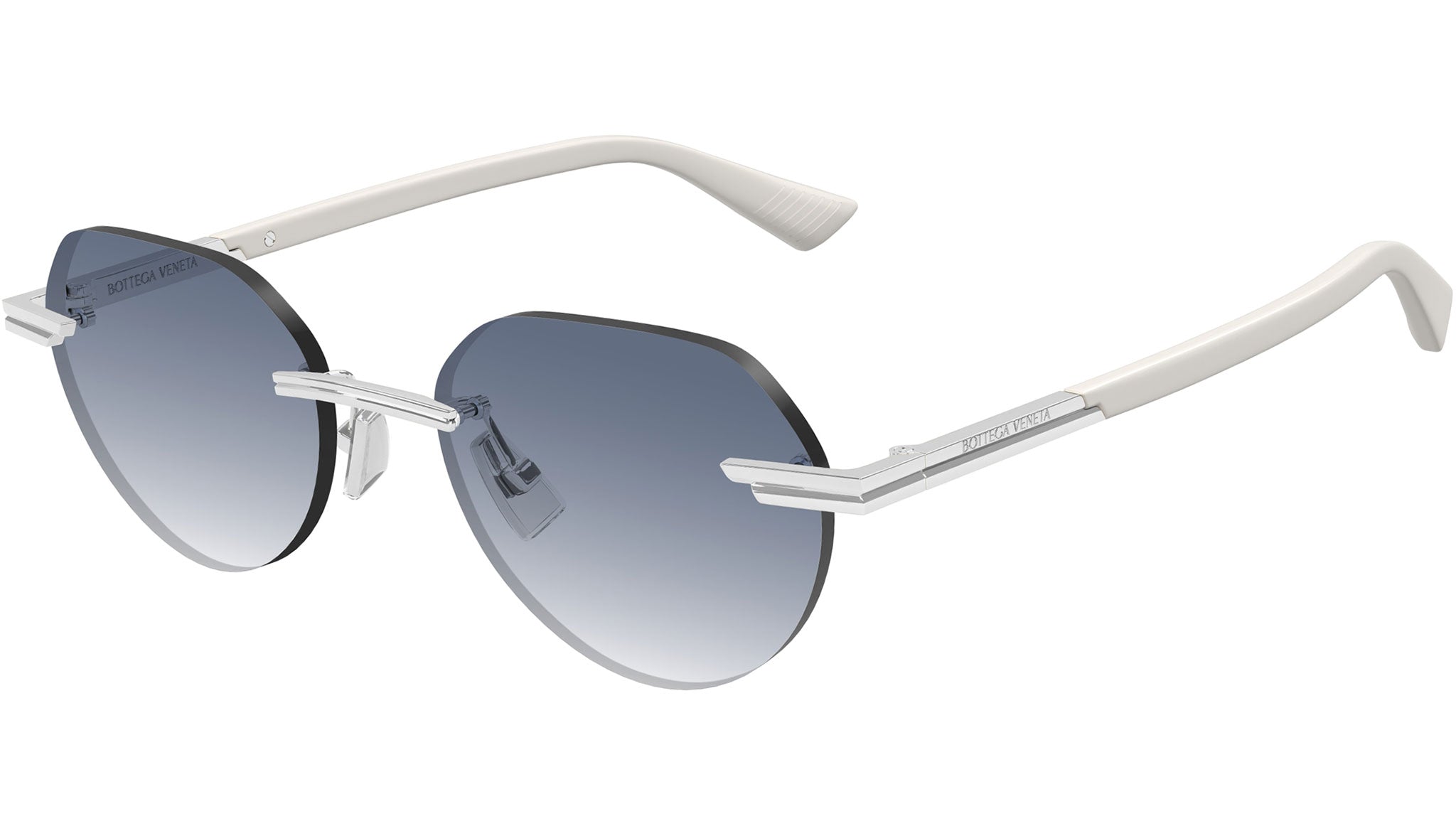 BV1379S Bottega Veneta Panthos Sunglasses 004 Shiny Silver - eye BV1379S Bottega Veneta Panthos Sunglasses 004 Shiny Silver - eye