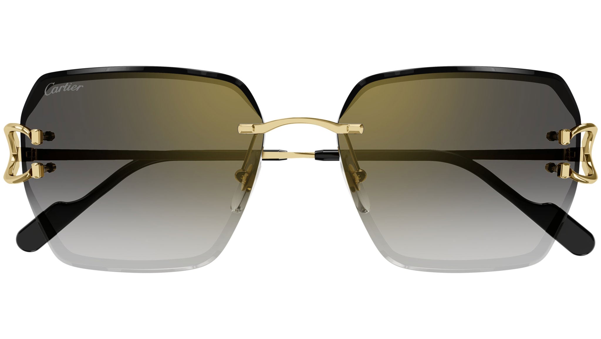 Cartier CT0466S 001 Sunglasses Shiny Gold - eye-oo.com
