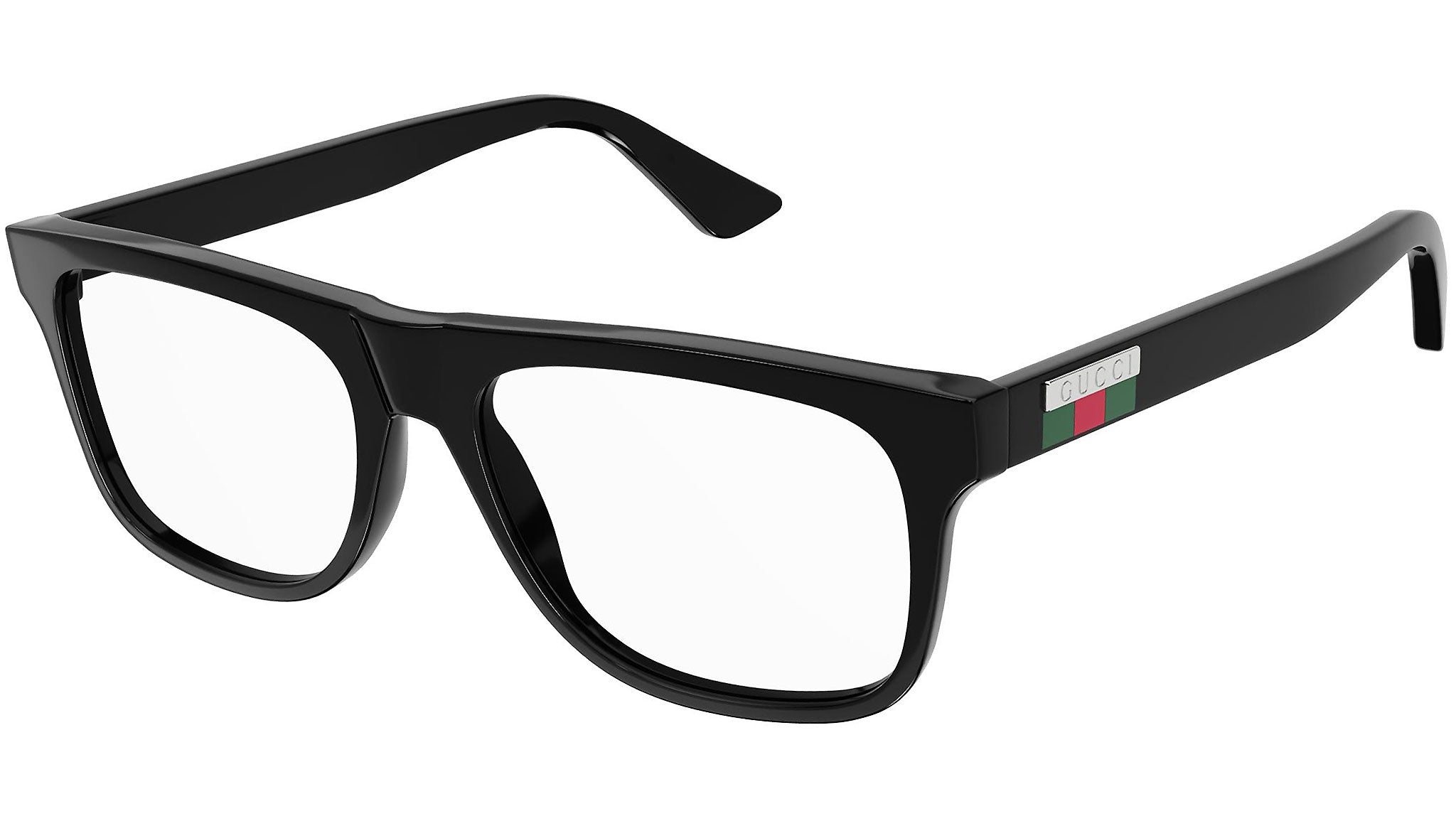 Gucci GG1117O 001 Black Rectangular Glasses - eye-oo.com
