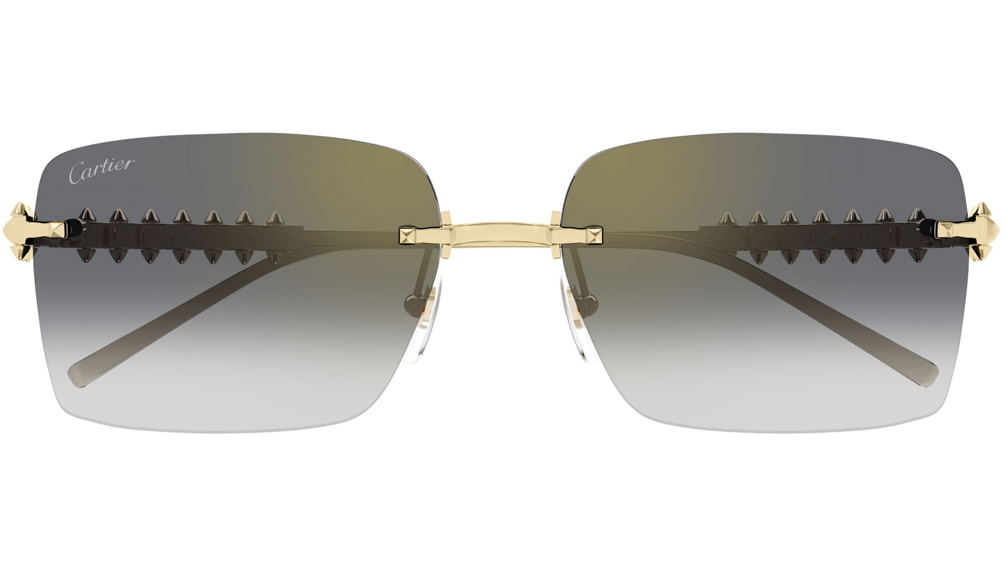 Cartier CT0545S 001 Sunglasses Gold Gold Grey - eye-oo.com