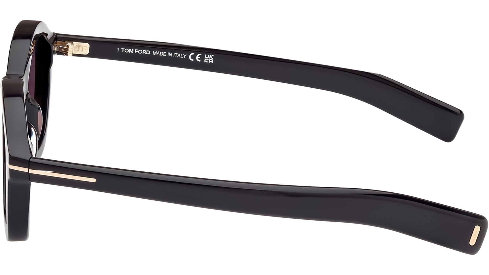 Tom Ford Raffa Sunglasses FT1100 01A Shiny Black - eye-oo.com display picture 2