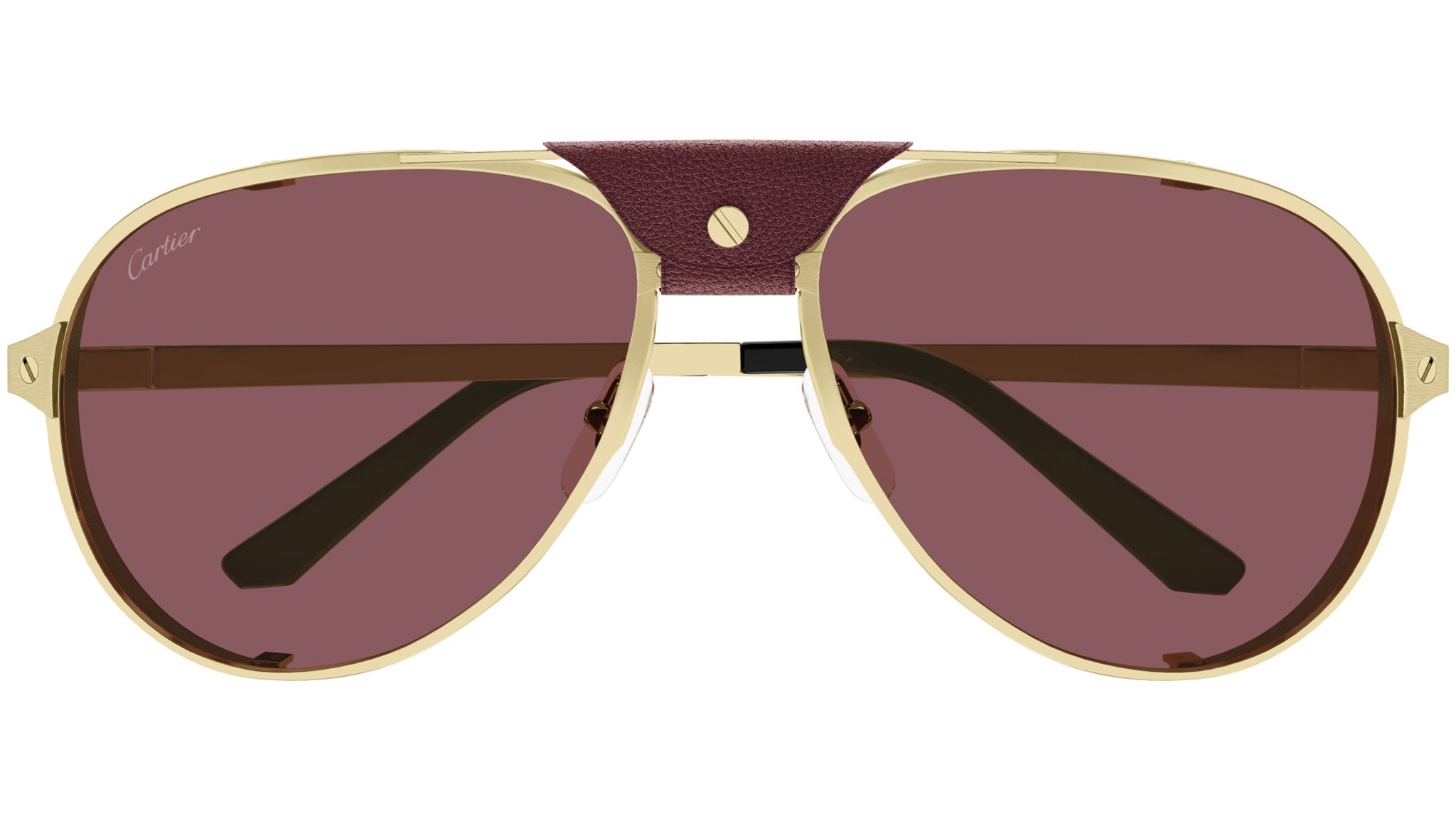 Cartier CT0296S 006 Sunglasses Shiny Gold Red - eye-oo.com