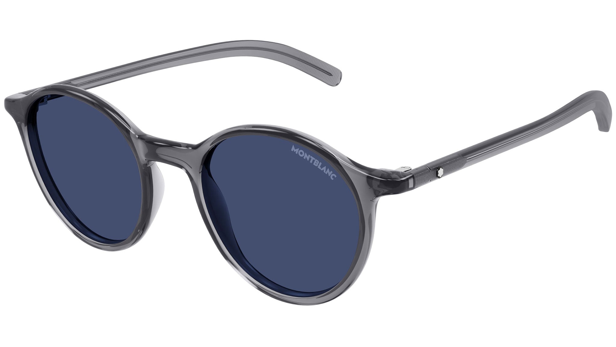 Montblanc Women Sunglasses Grey Blue Round MB0324S 003 NEW AUTHENTIC Montblanc MB0324S 003 Sunglasses Transparent Grey - eye-oo.com main image 4