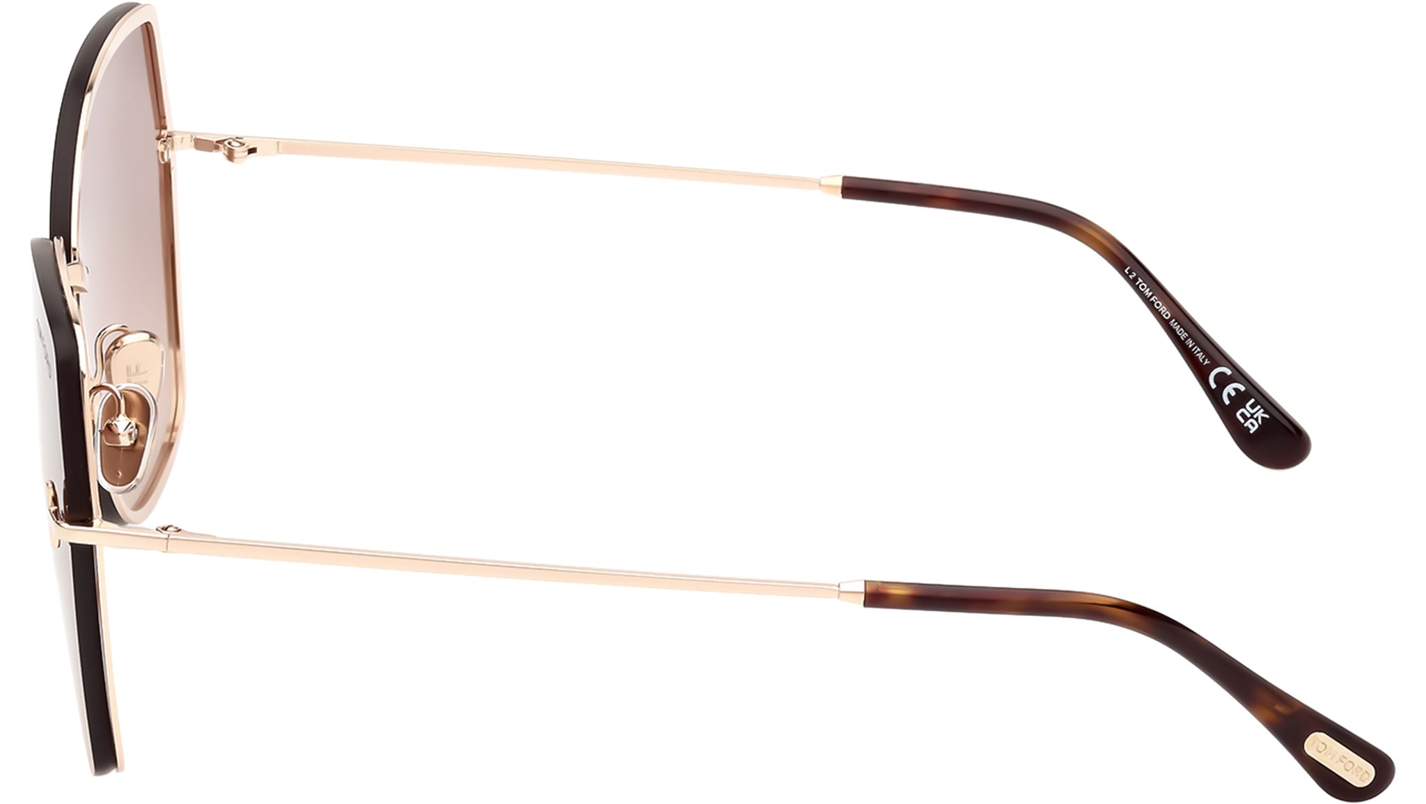 Tom Ford Nickie-02 Sunglasses TF1107 28U Gold/Rose Havana 62mm FT1107 Tom Ford Nickie-02 Sunglasses FT1107 28F Shiny Rose Gold  main image 3