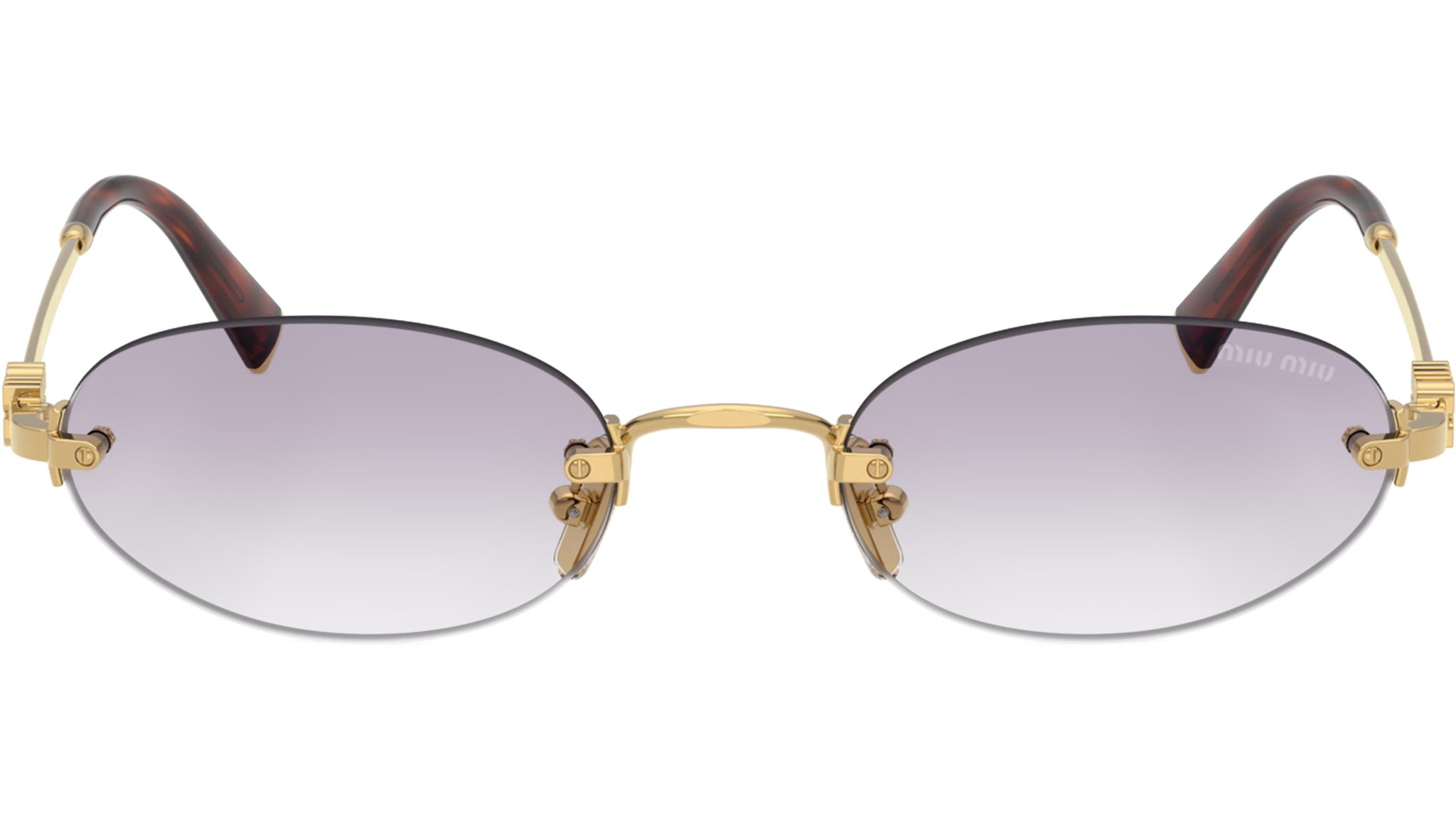 MU A54S Miu Miu Sunglasses 5AK04O Gold - eye-oo.com