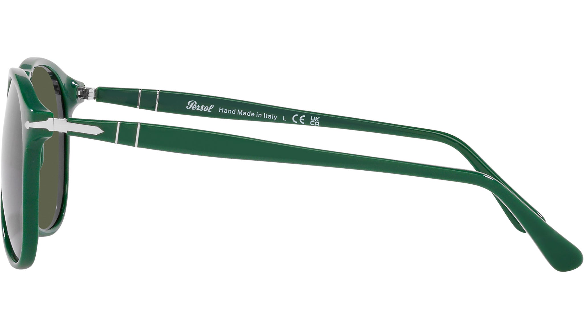 Persol Sunglasses PO9649S Solid Green 117131 Green Lens - eye-oo.com