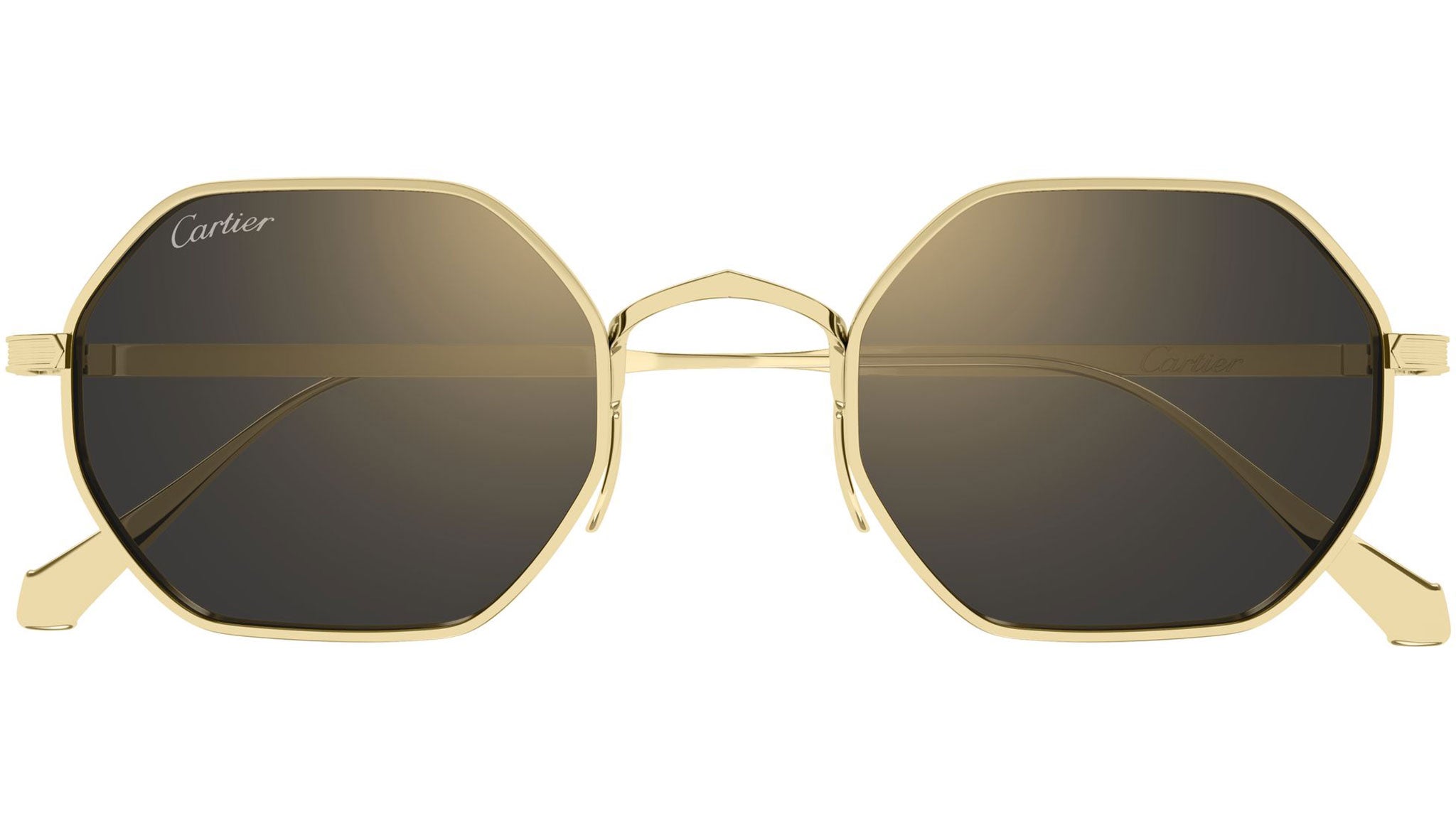 Cartier CT0627S Sunglasses 001 Gold Grey - eye-oo.com