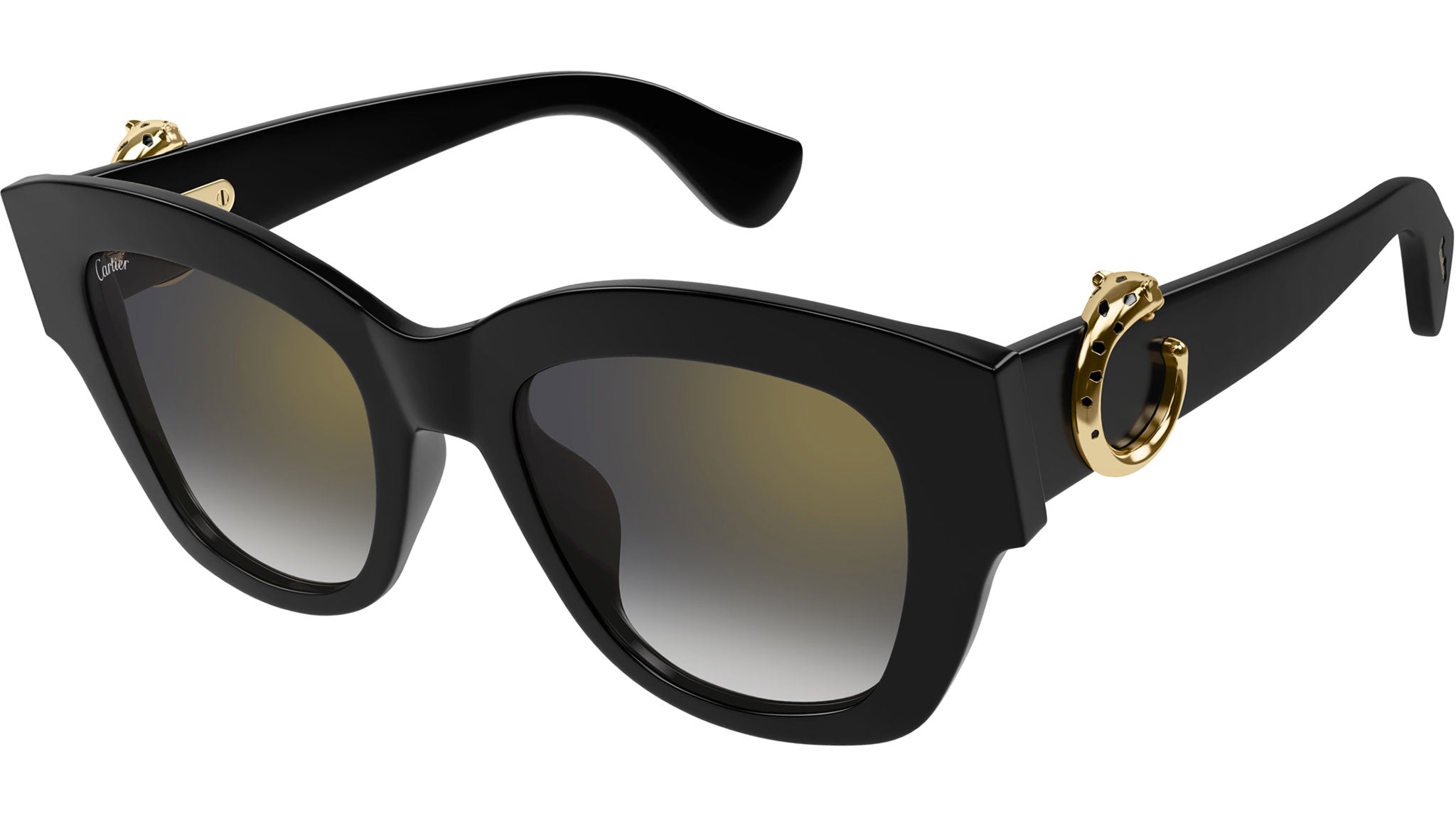 Cartier CT0547S 001 Sunglasses Black Black Grey - eye-oo.com