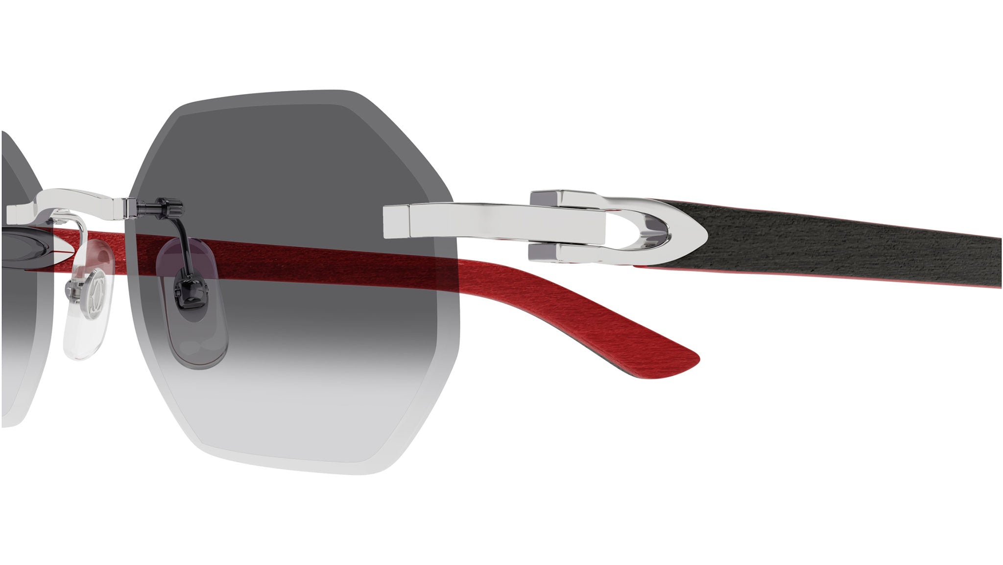 Cartier CT0439S 005 Sunglasses Shiny Platinum Grey - eye-oo.com