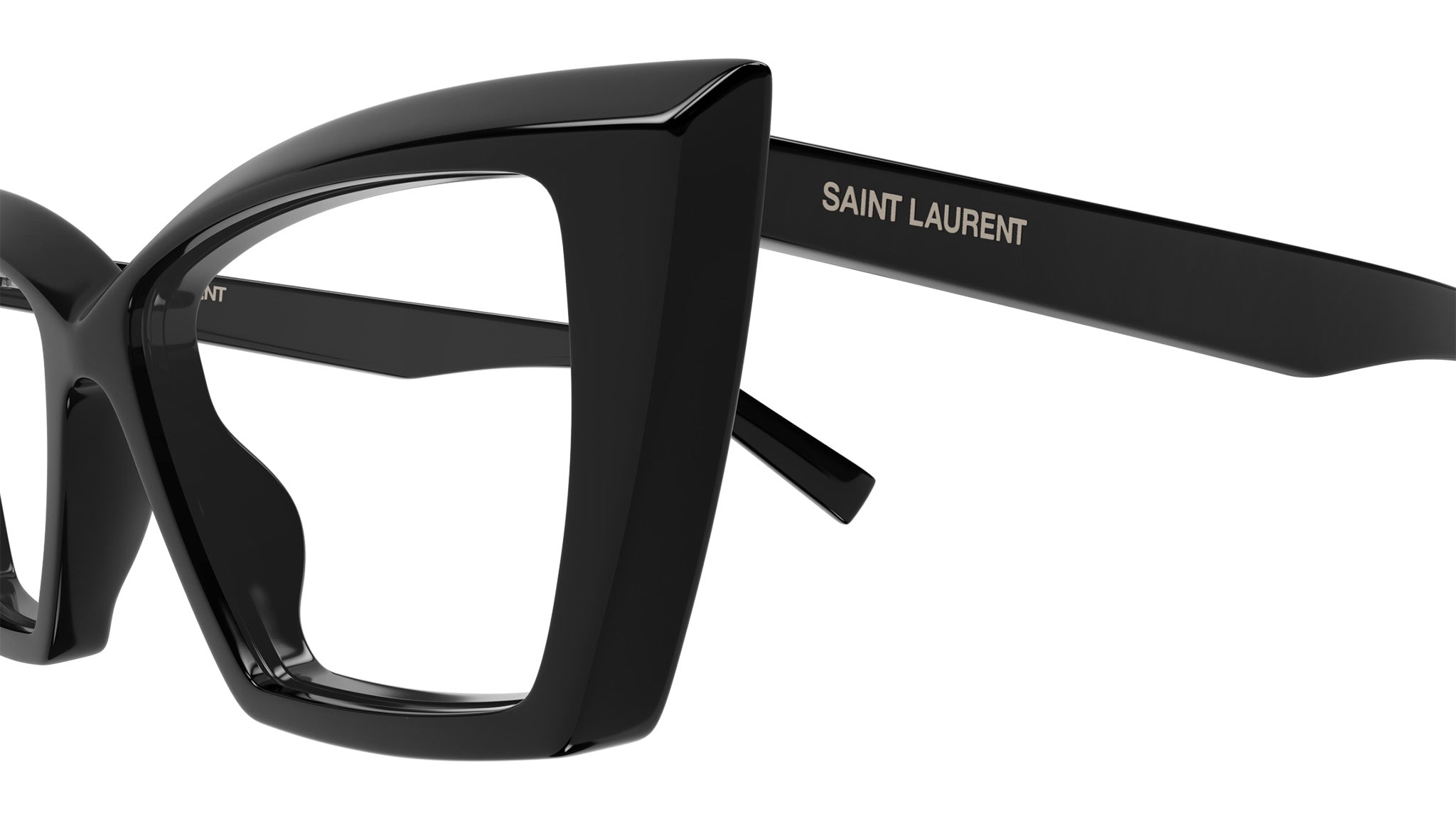 Saint Laurent SL 657 OPT 001 Shiny Black Glasses - eye-oo.com