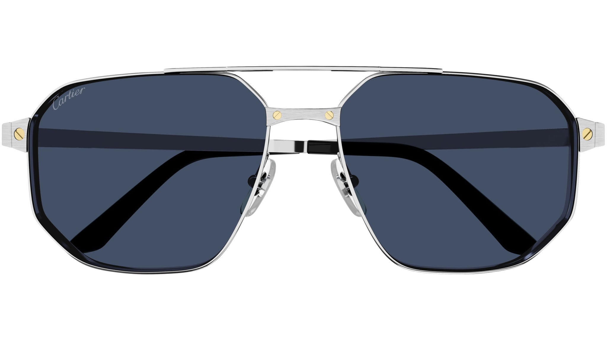 Cartier CT0462S 002 Sunglasses Shiny Silver - eye-oo.com
